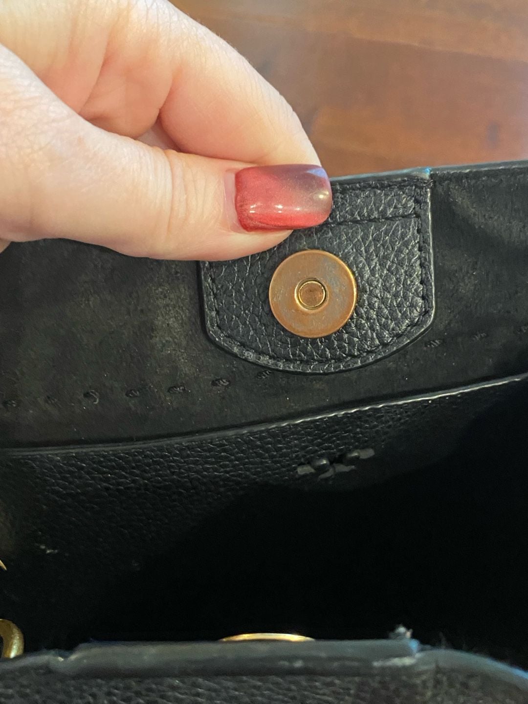 Tory Burch McGraw Black Pebbled Leather Bucket Bag Handbag 16