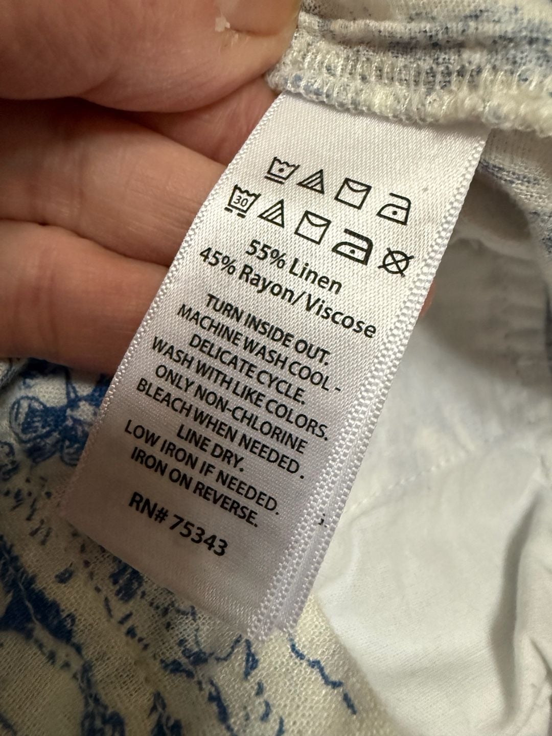 Nicole Miller New York Linen Blend Shorts Size M Blue Toile 4