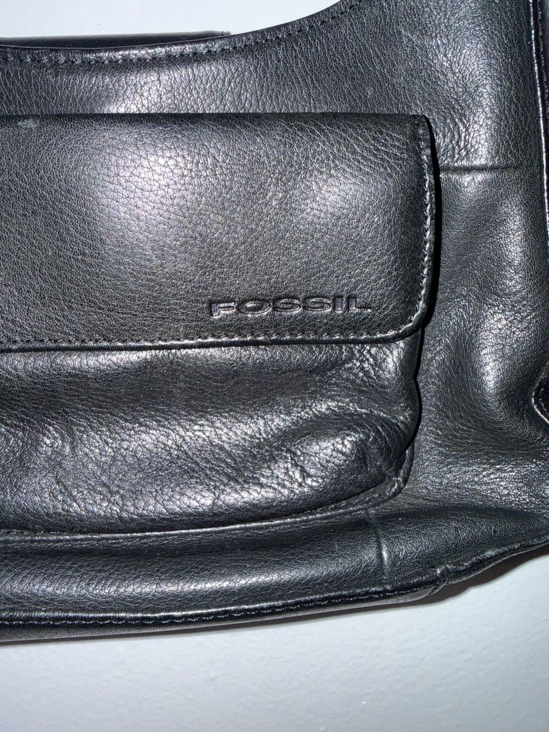 Fossil Black Leather Shoulder Bag 4