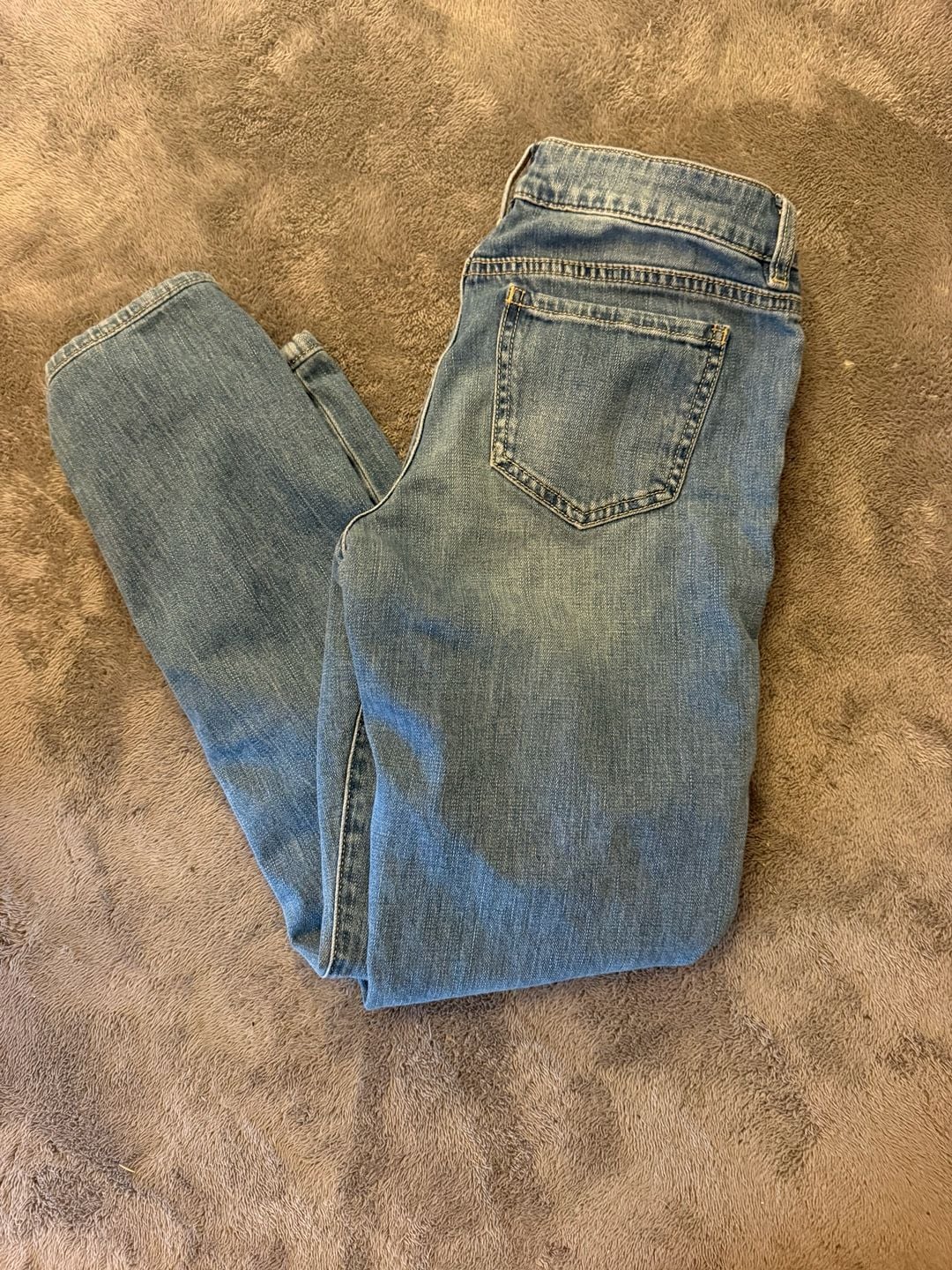 Brooks Brothers Red Fleece Jeans Size 0 Light Wash Denim Slim Fit 2