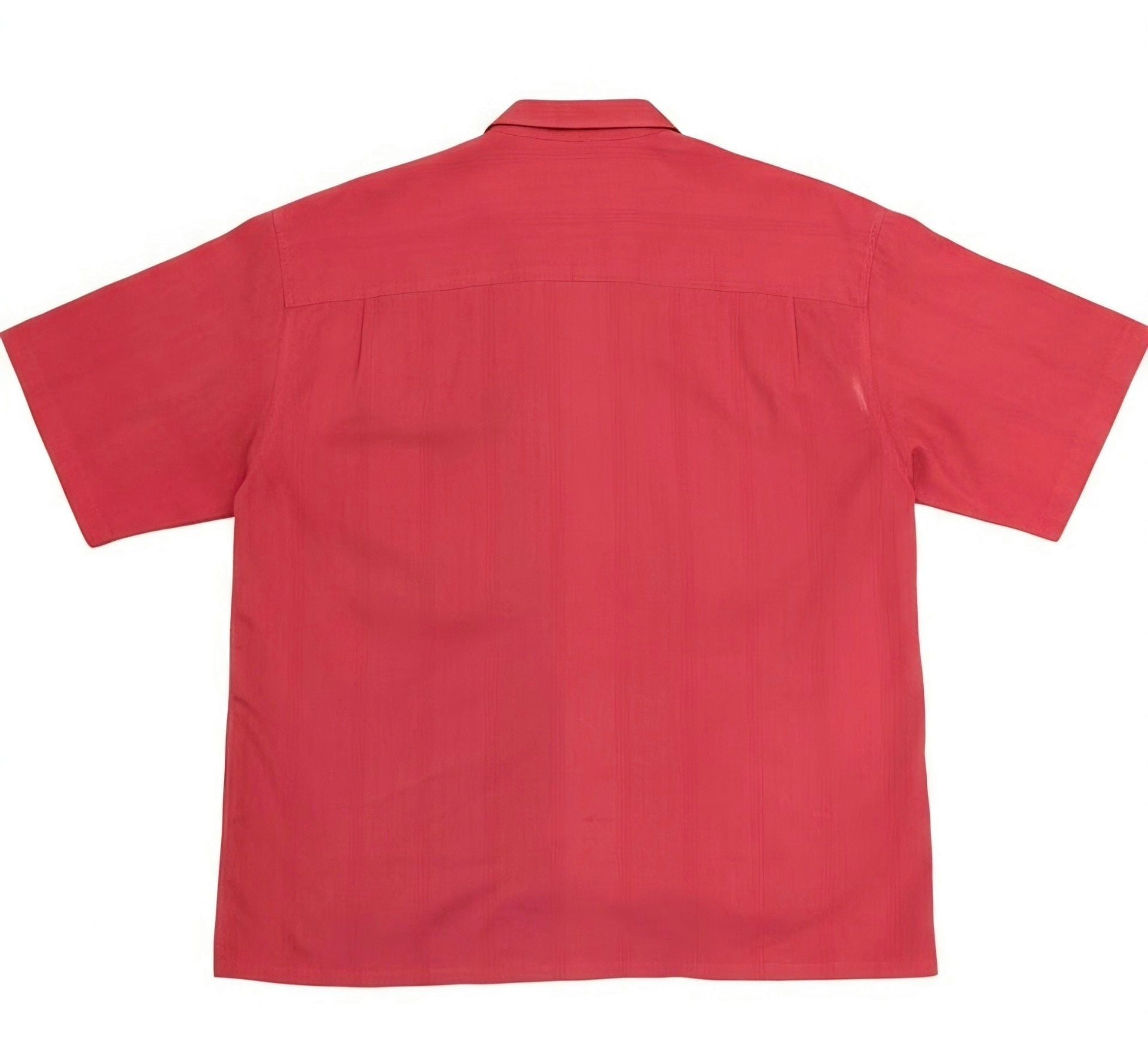 Vintage Bamboo Cay Dual Bamboo Embroidered Camp Shirt Size XL Red Short Sleeve 5