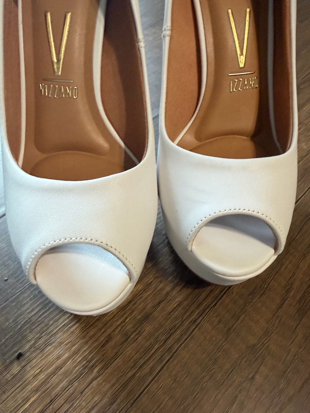 Vizzano White Peep Toe Platform High Heels Women’s Size 8 – New Without Box 7