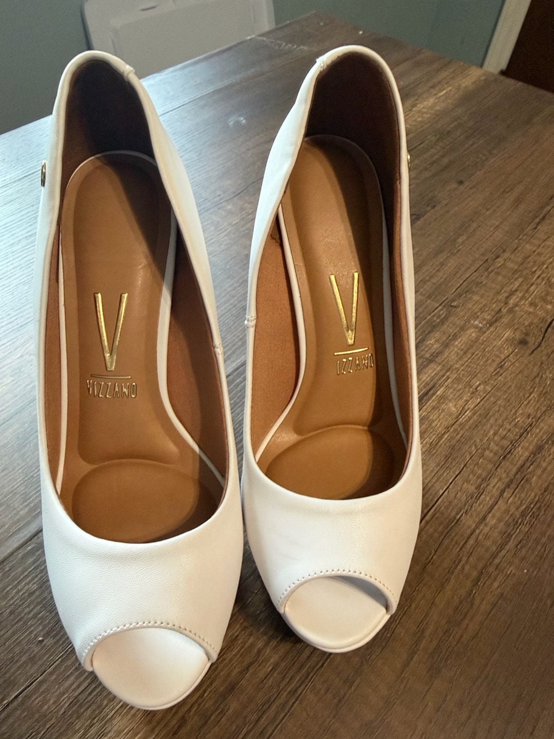 Vizzano White Peep Toe Platform High Heels Women’s Size 8 – New Without Box 8