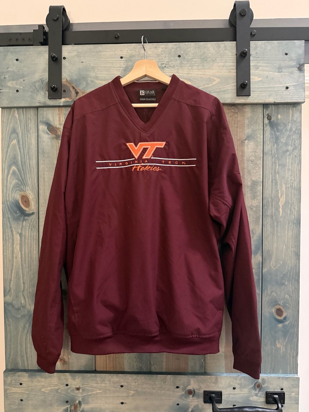Gear For Sports Virginia Tech Hokies Windbreaker XL Maroon V-Neck Jacket 3