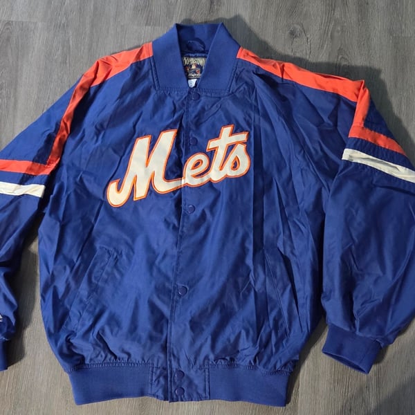 Majestic New York Mets Cooperstown Collection Jacket Size L 1969 Champions