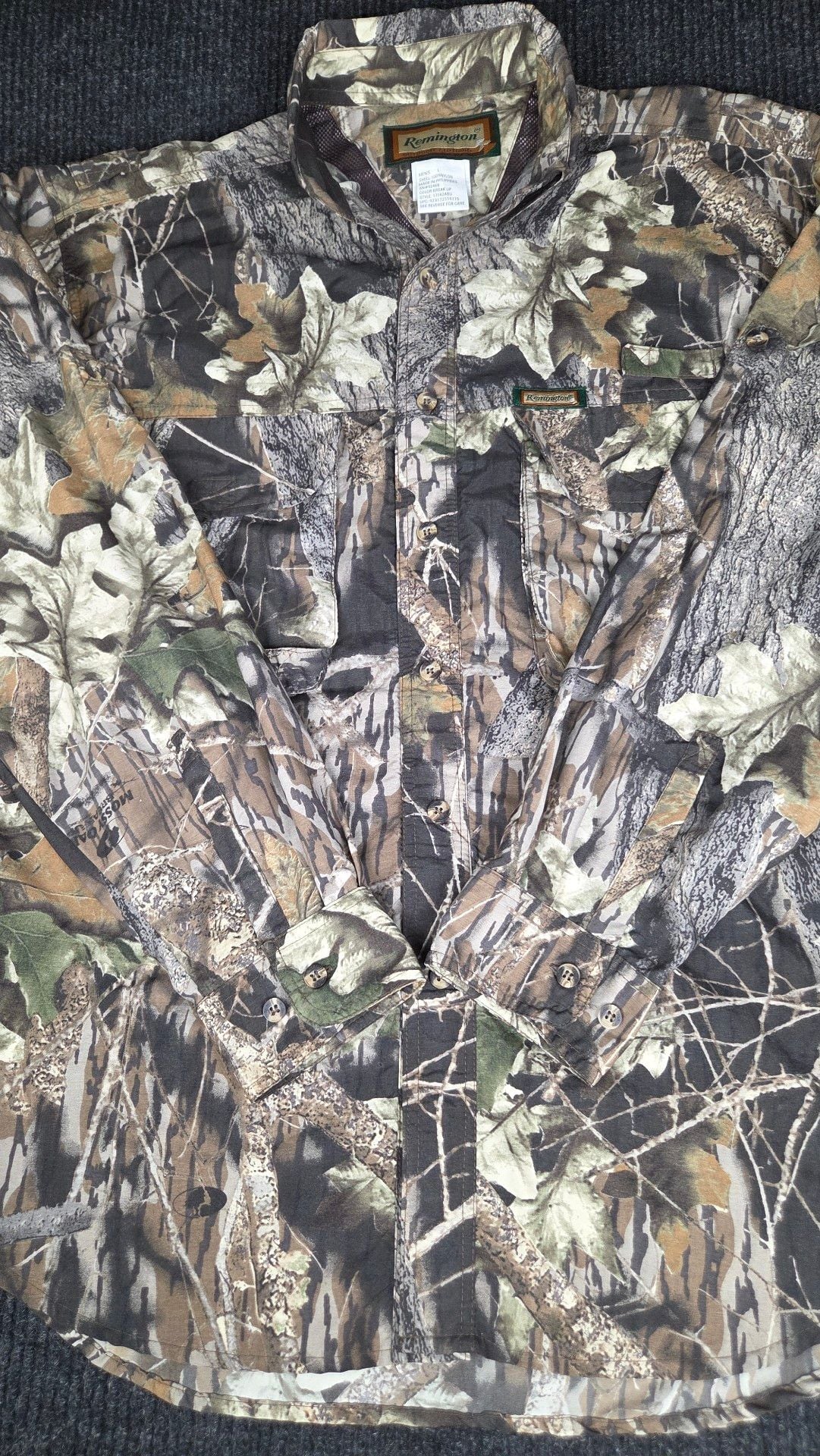 Remington Mossy Oak Camouflage Long Sleeve Button Up Hunting Shirt 3