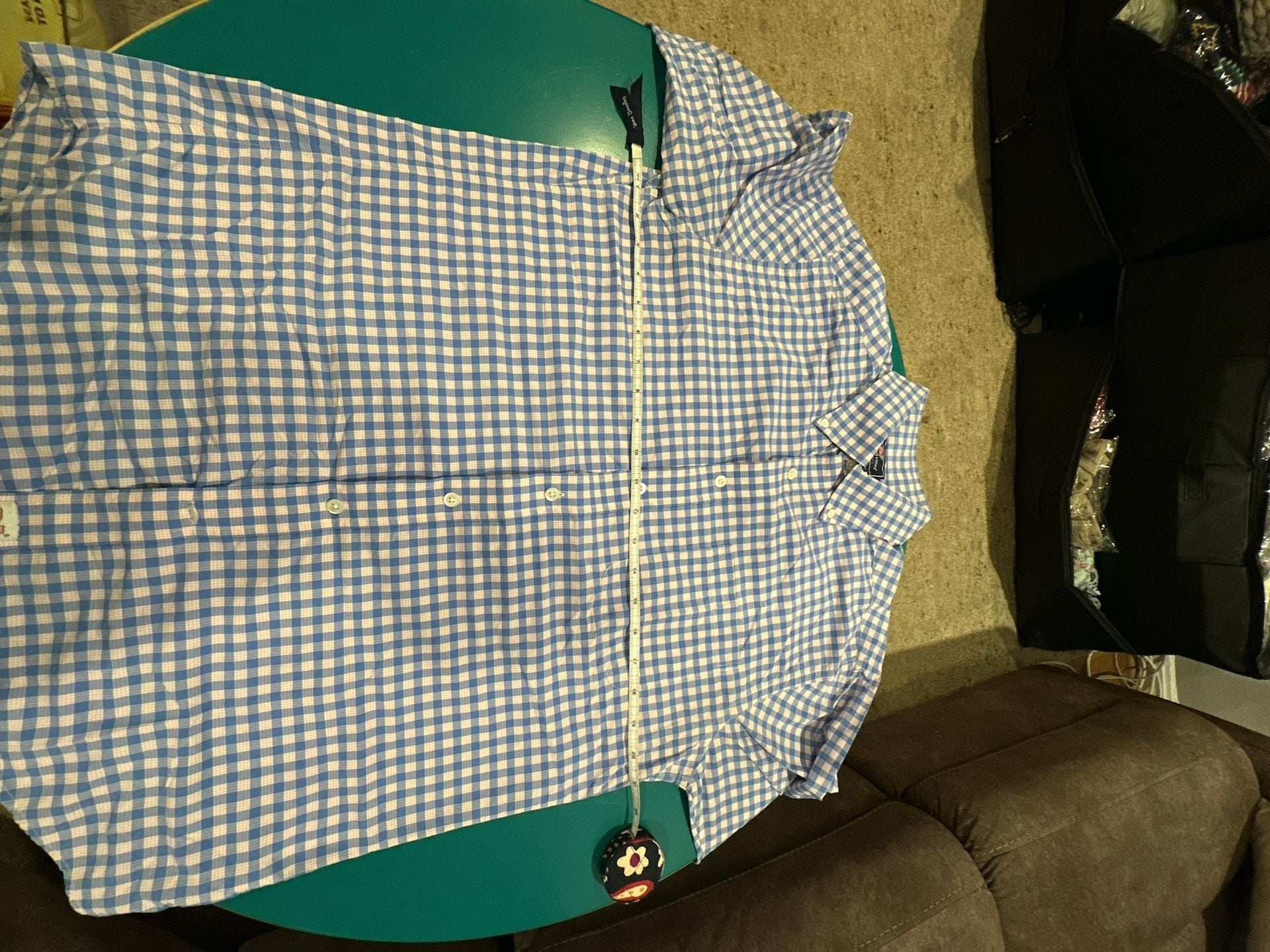 Vineyard Vines Slim Fit Murray Shirt Size M Blue Plaid 2
