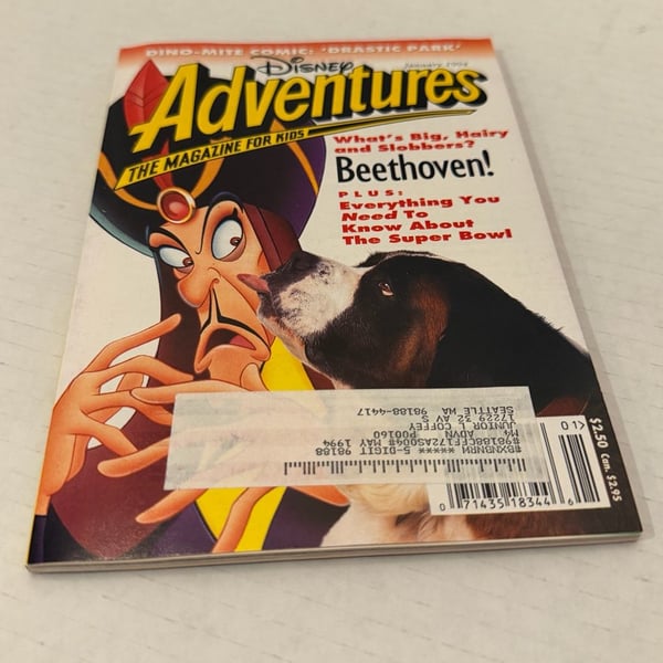 Disney Adventures Magazine January 1994 Jafar and Beethoven