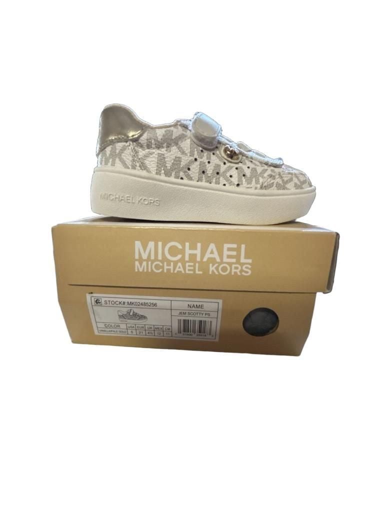 Michael Michael Kors Jem Scotty PS Size 5 Toddler Vanilla Pale Gold 4