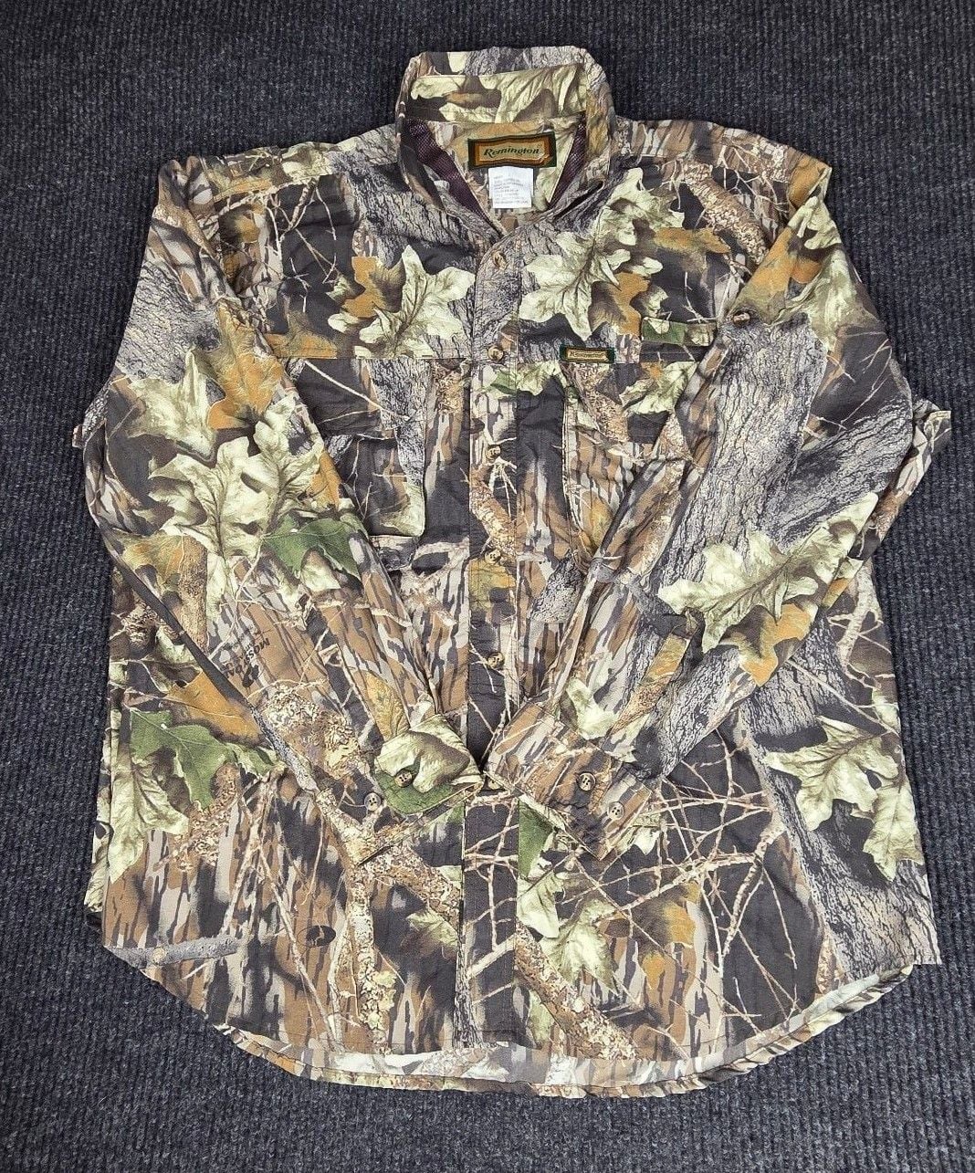 Remington Mossy Oak Camouflage Long Sleeve Button Up Hunting Shirt 2