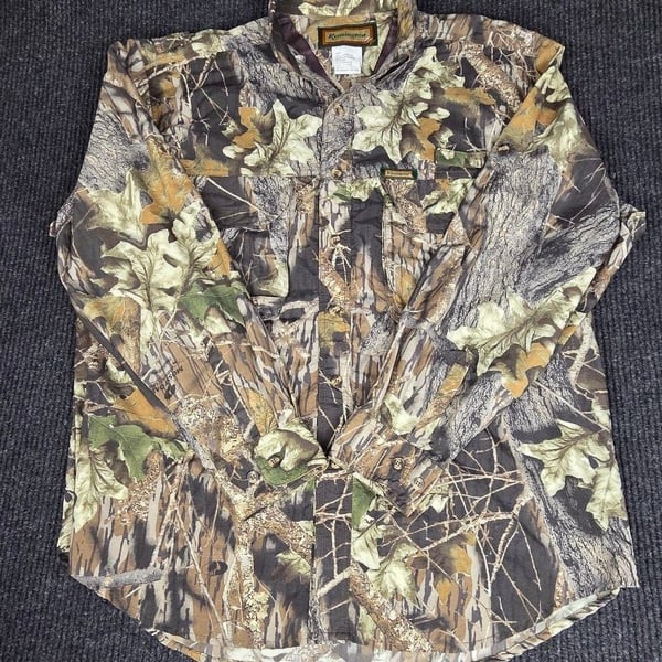 Remington Mossy Oak Camouflage Long Sleeve Button Up Hunting Shirt