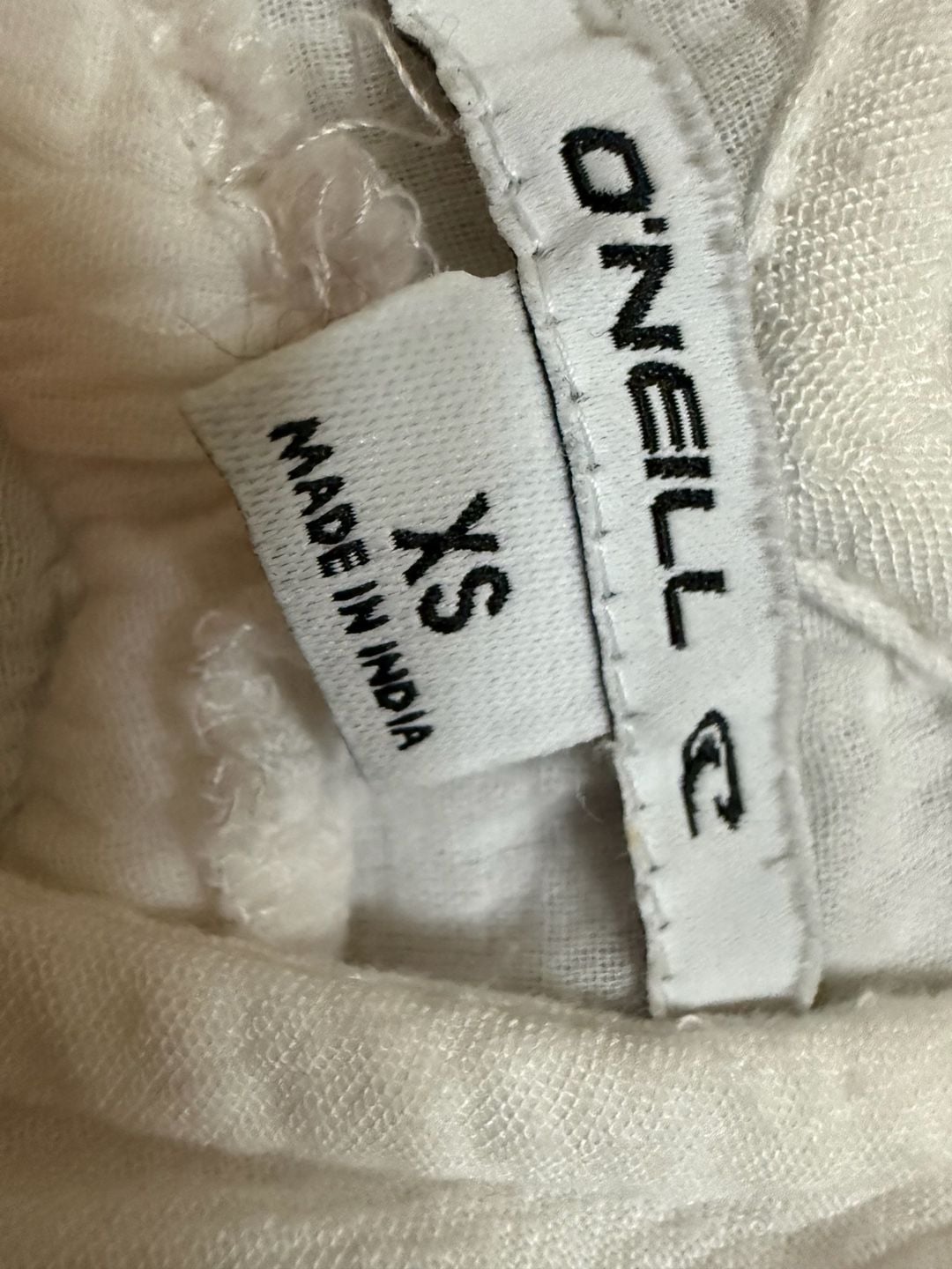 O'Neill Maxi Dress Size XS White V-Neck Sleeveless Crinkle Gauze Summer 2