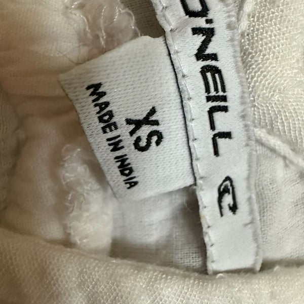O'Neill Maxi Dress Size XS White V-Neck Sleeveless Crinkle Gauze Summer