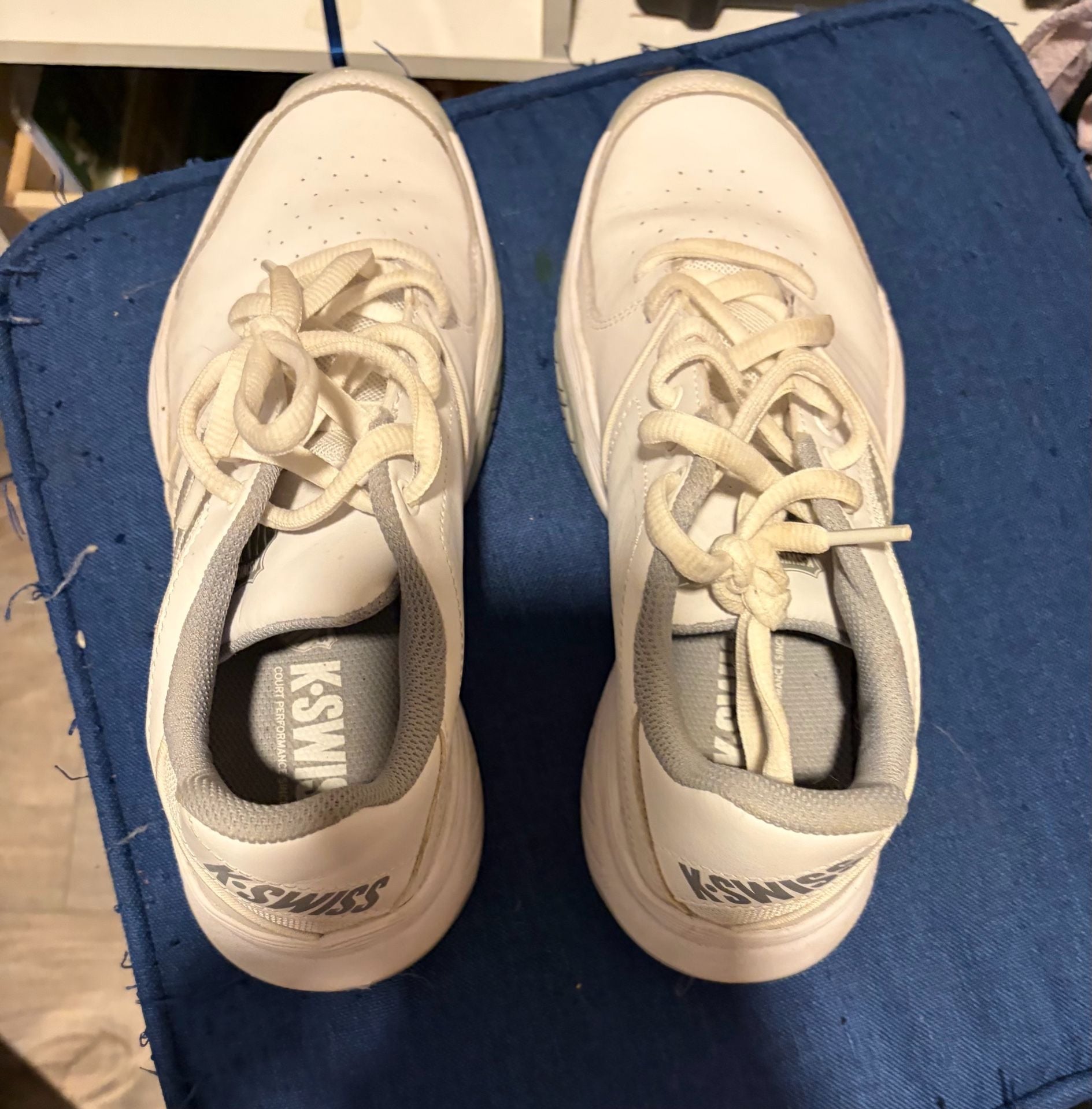 K-Swiss Bigshot Light 3 Tennis Shoes White Silver 4