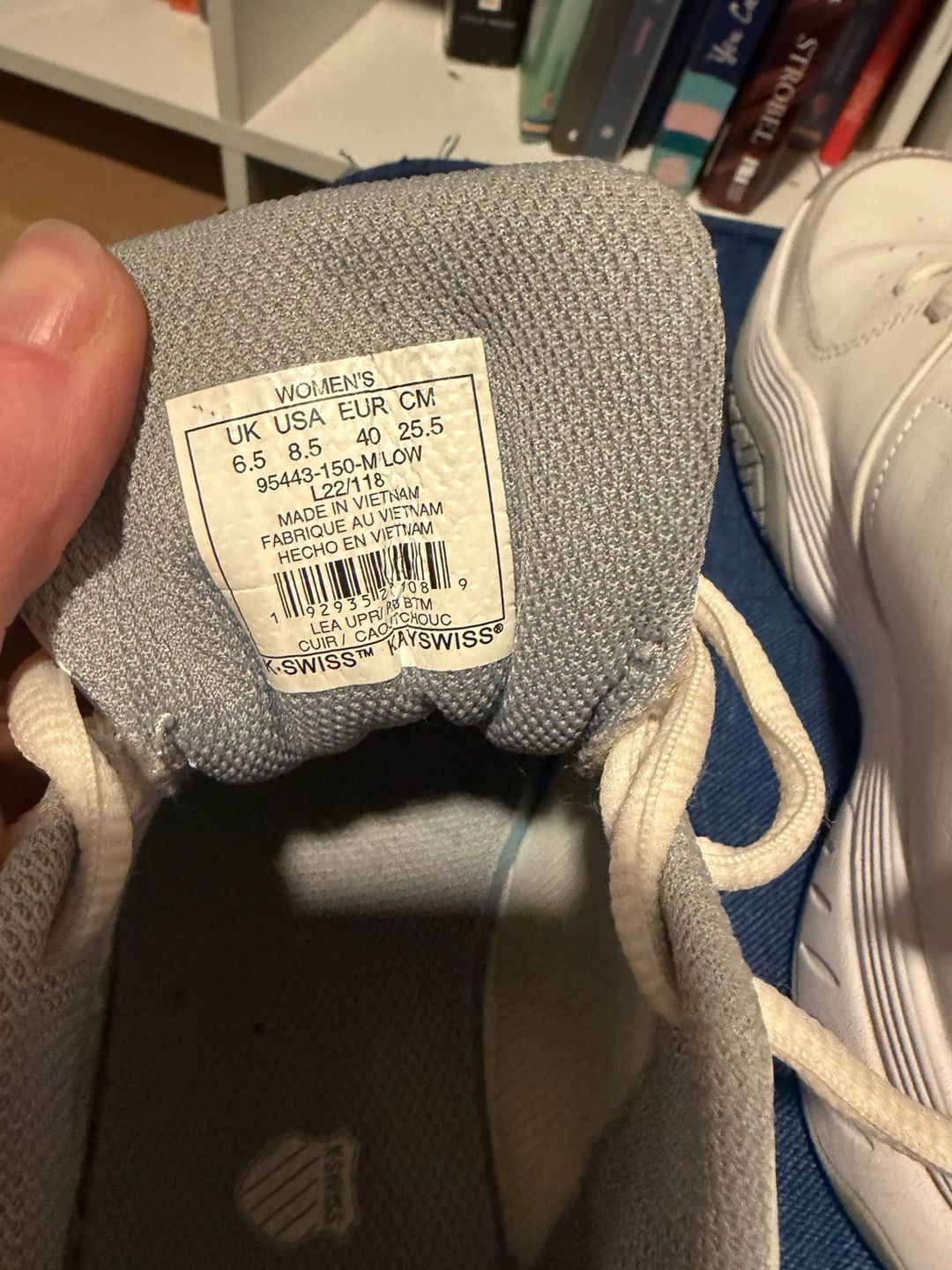 K-Swiss Bigshot Light 3 Tennis Shoes White Silver 8