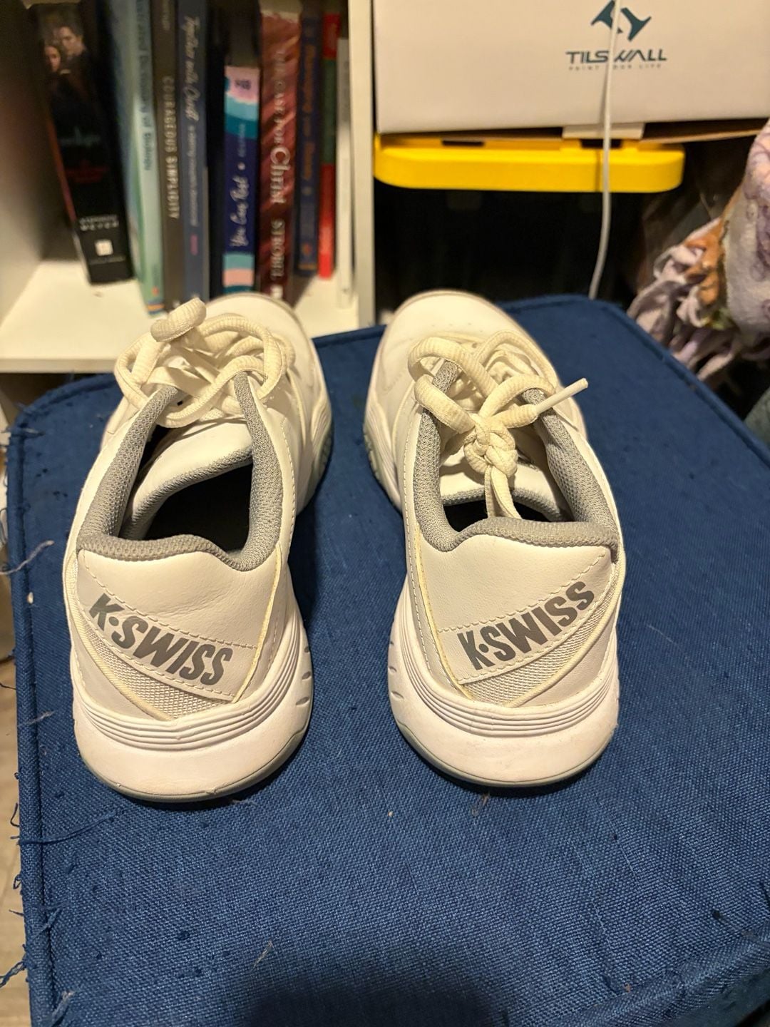 K-Swiss Bigshot Light 3 Tennis Shoes White Silver 10