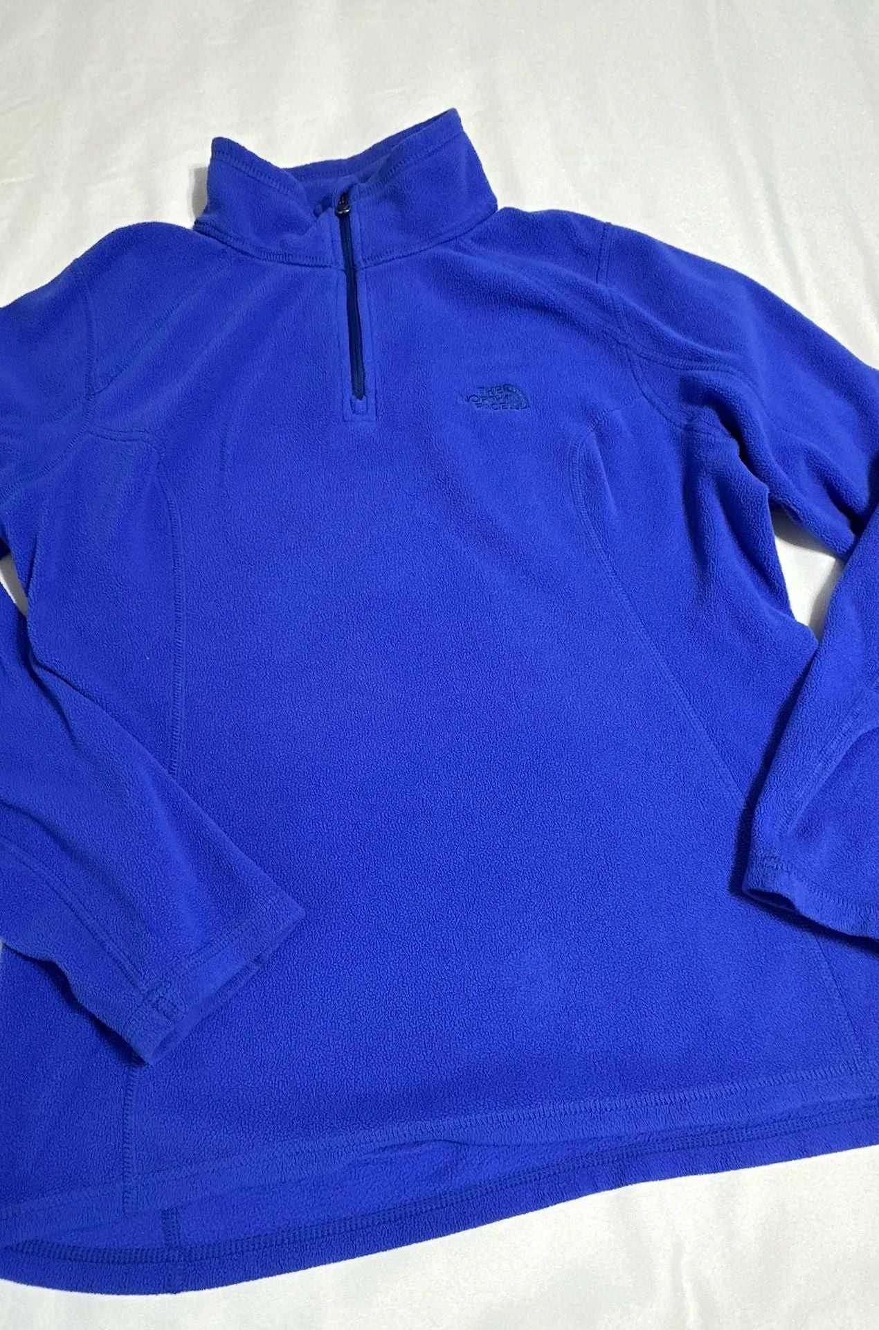 The North Face Fleece Pullover Size Womens M Blue 1/4 Zip 3