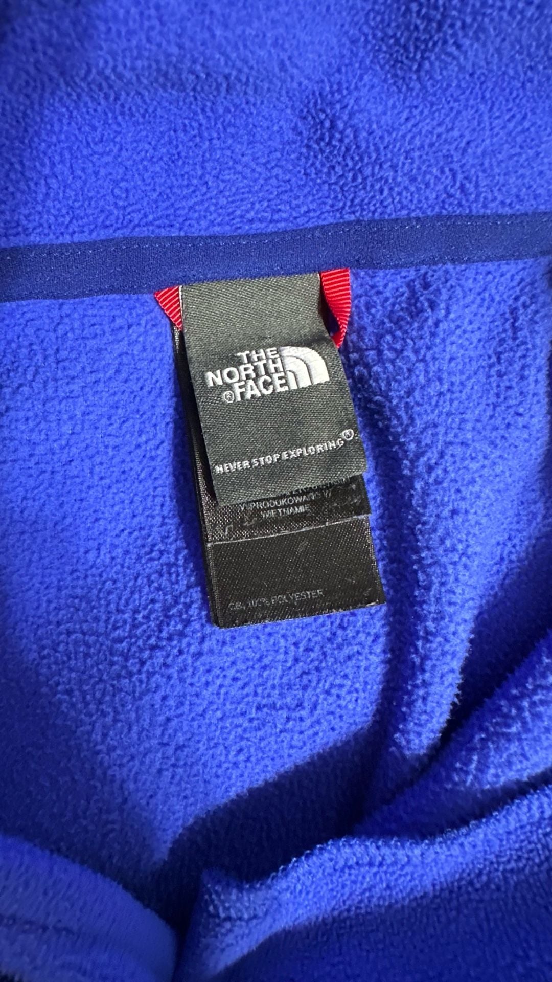 The North Face Fleece Pullover Size Womens M Blue 1/4 Zip 4