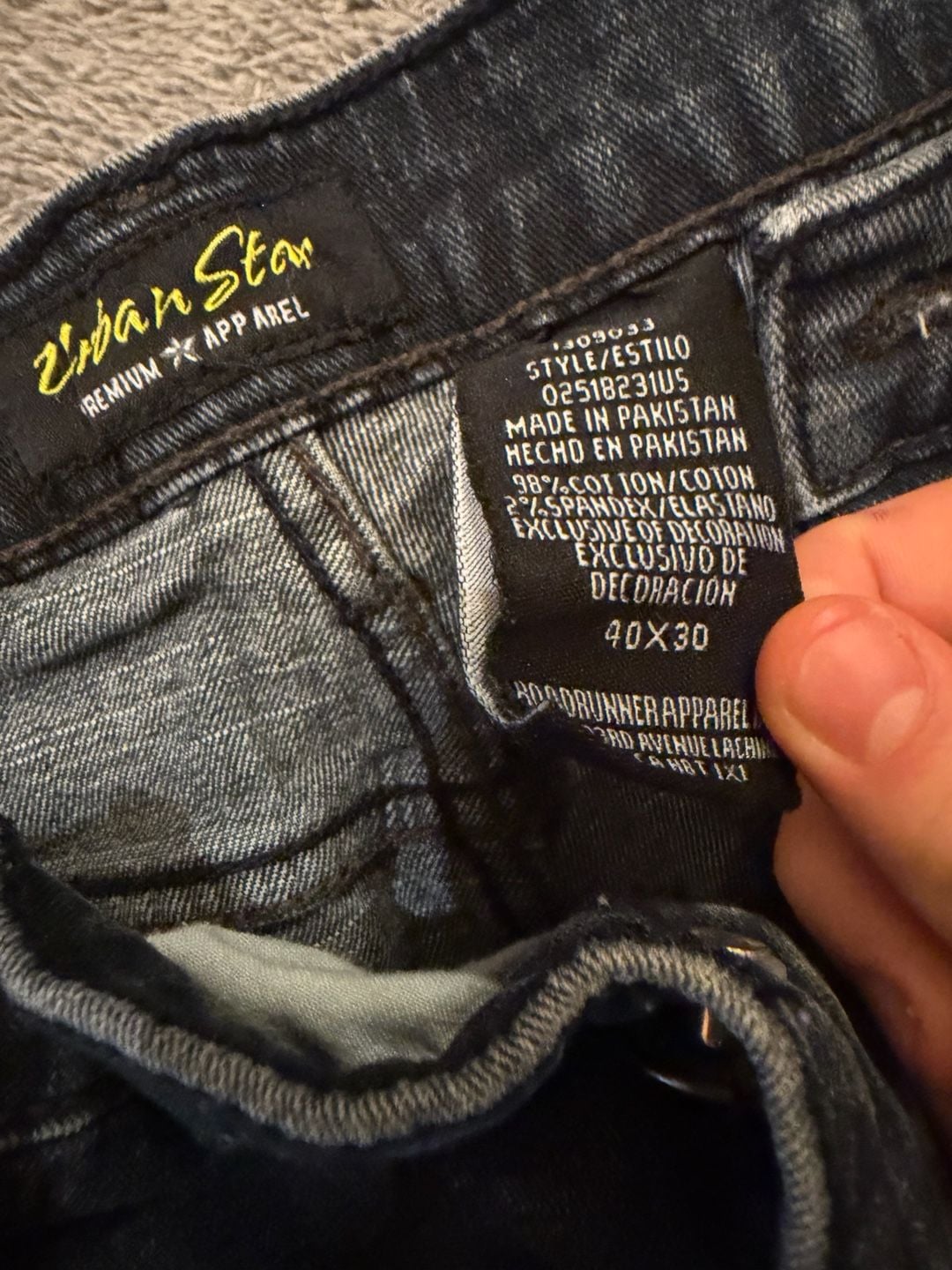 Urban Star Jeans Size 40x30 Dark Wash Stretch Denim 4