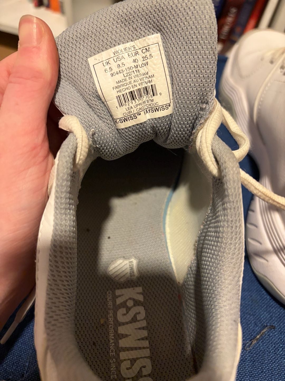 K-Swiss Bigshot Light 3 Tennis Shoes White Silver 12