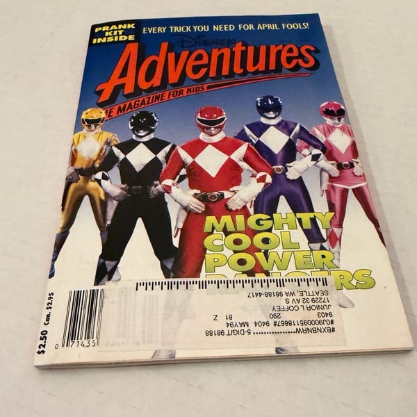 Disney Adventures Magazine May 1994 Power Rangers Mega Man IV