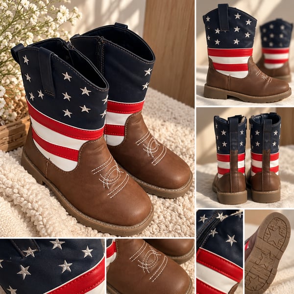 Pawz Little and Big Boys Cowboy Western Boots