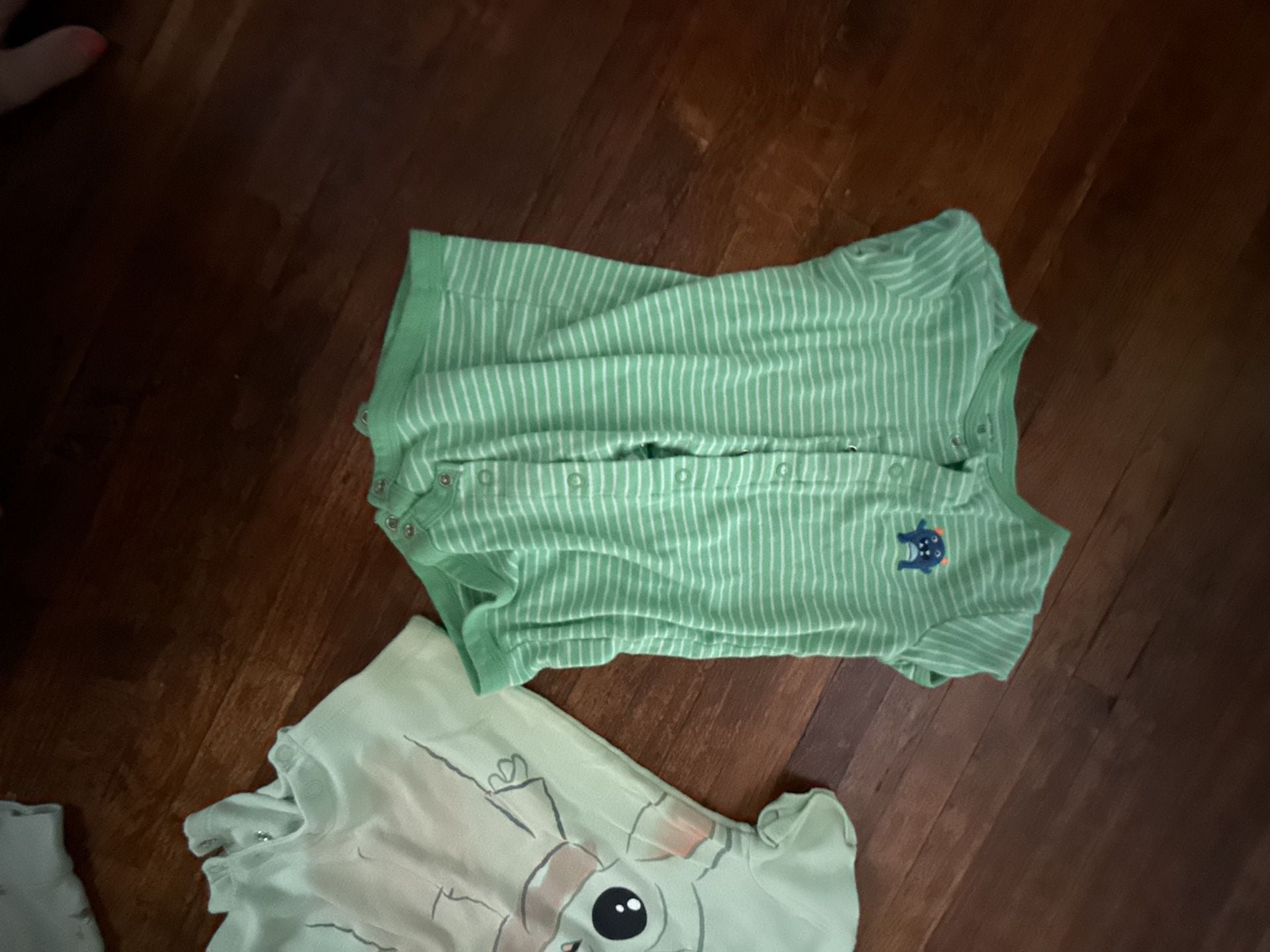 Baby Boys Green Rompers And Bodysuit Set 4