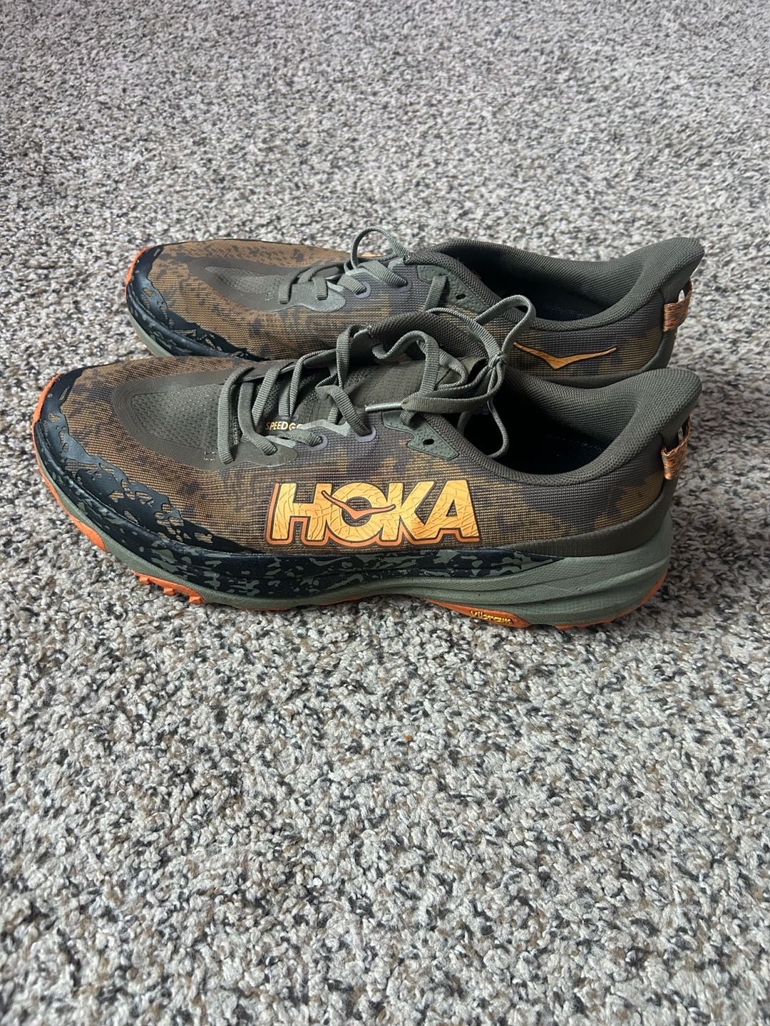 Hoka Speedgoat Antique Olive Squash Trail Running Shoes 2
