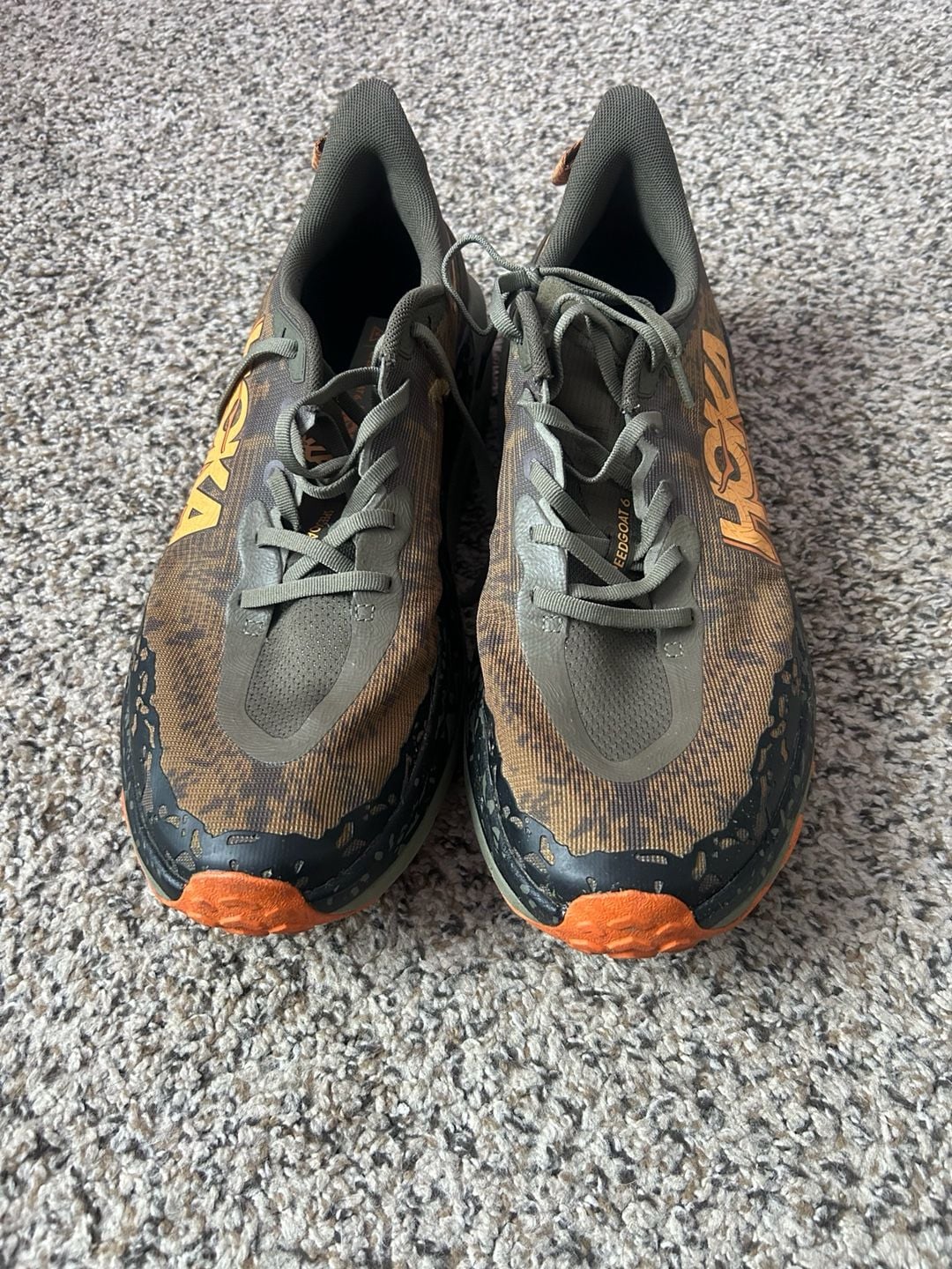 Hoka Speedgoat Antique Olive Squash Trail Running Shoes 3