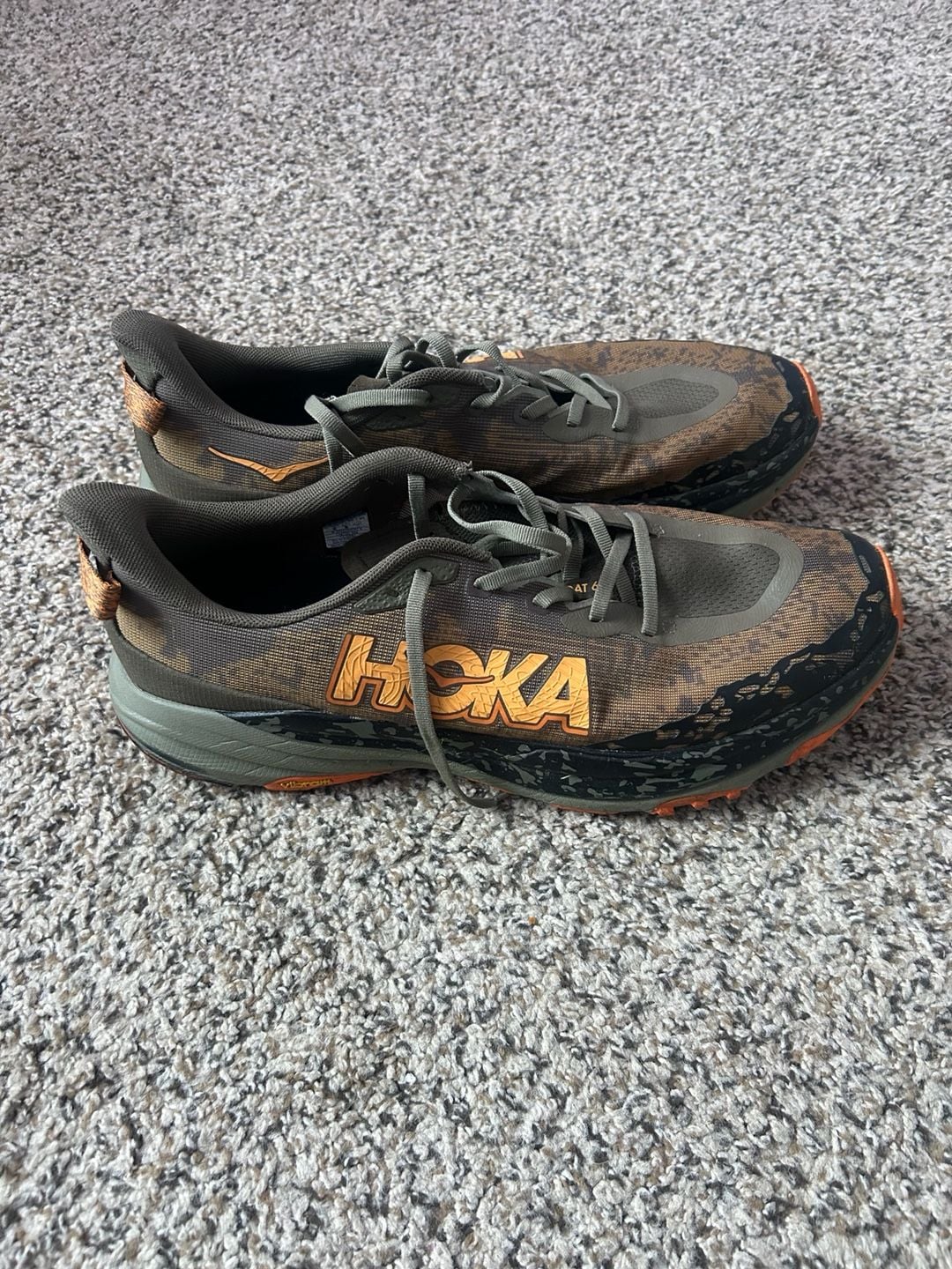 Hoka Speedgoat Antique Olive Squash Trail Running Shoes 4