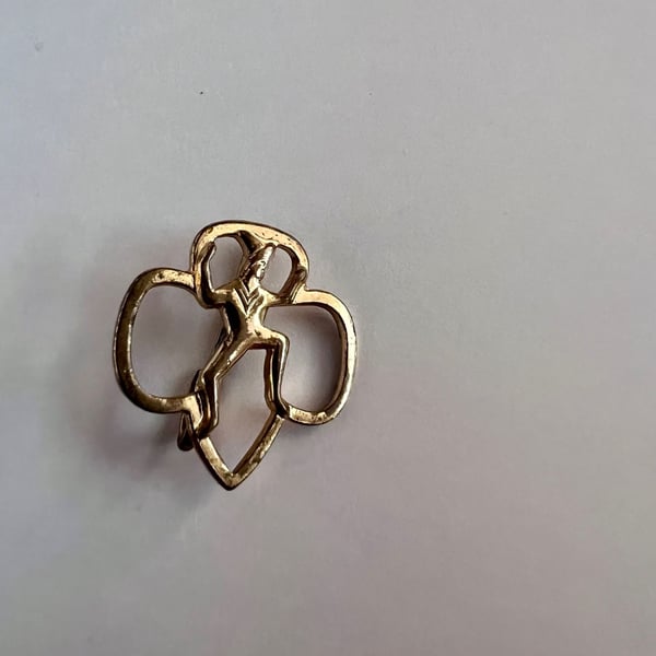 Girl Scouts Vintage Brownie Membership Pin Dancing Pixie