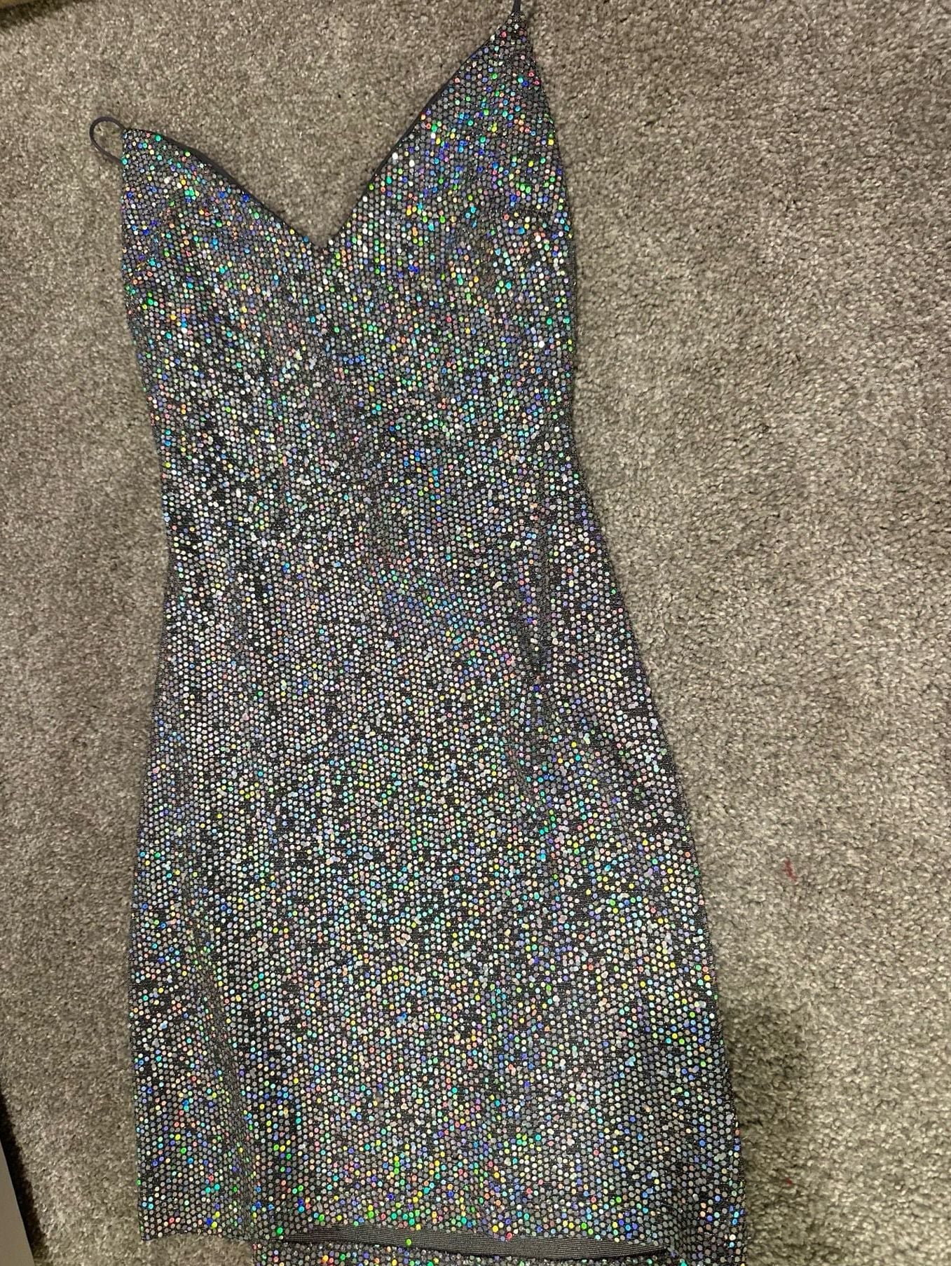 Lovely Day Metallic Holographic Sequin Mini Dress 4