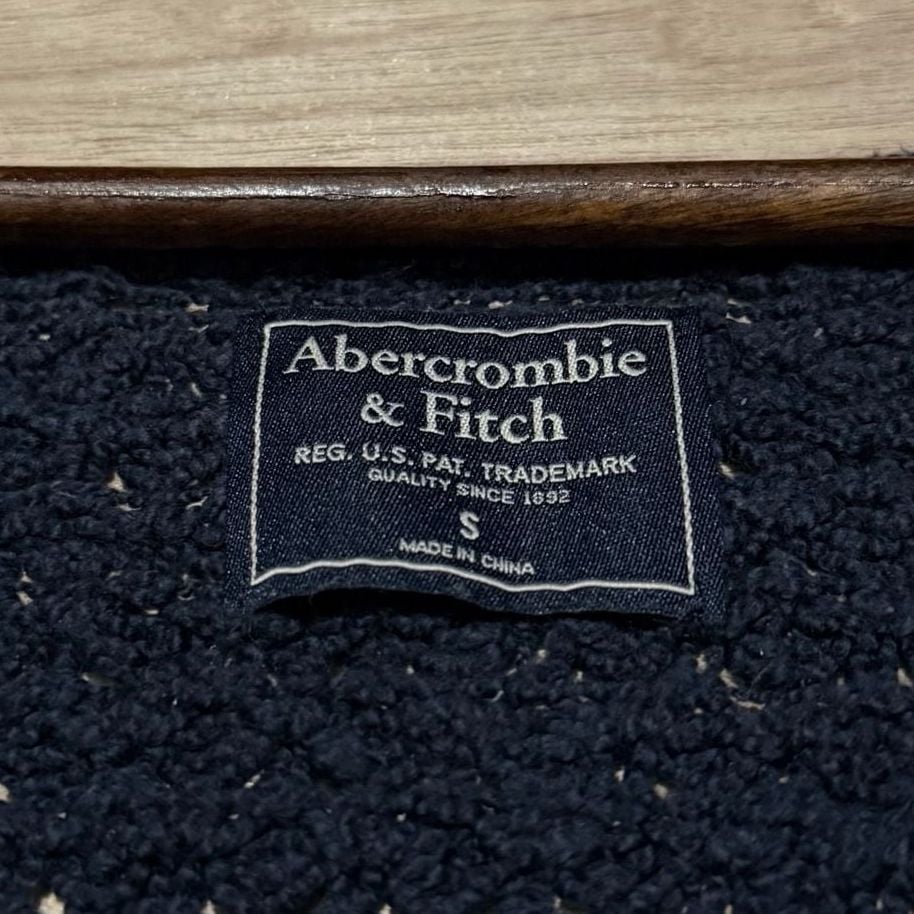 Abercrombie & Fitch Women's S Navy Open Knit Sweater Y2K 3