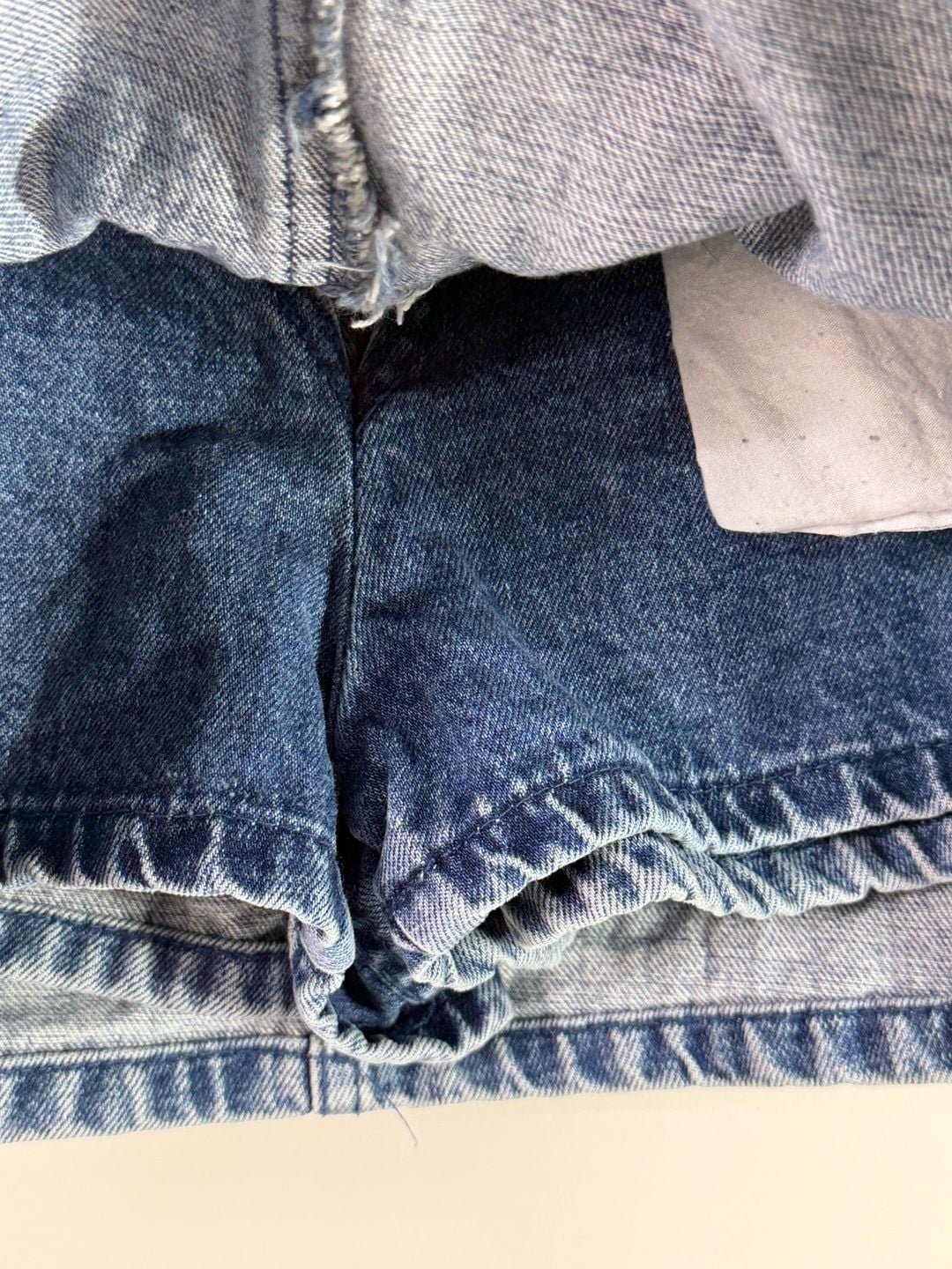 Varial Denim Mini Skirt Size M Blue Distressed Y2K Low Rise 8