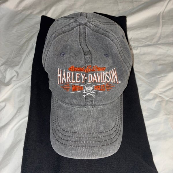 Harley-Davidson Horny Toad Temple Texas Baseball Cap Grey Adjustable
