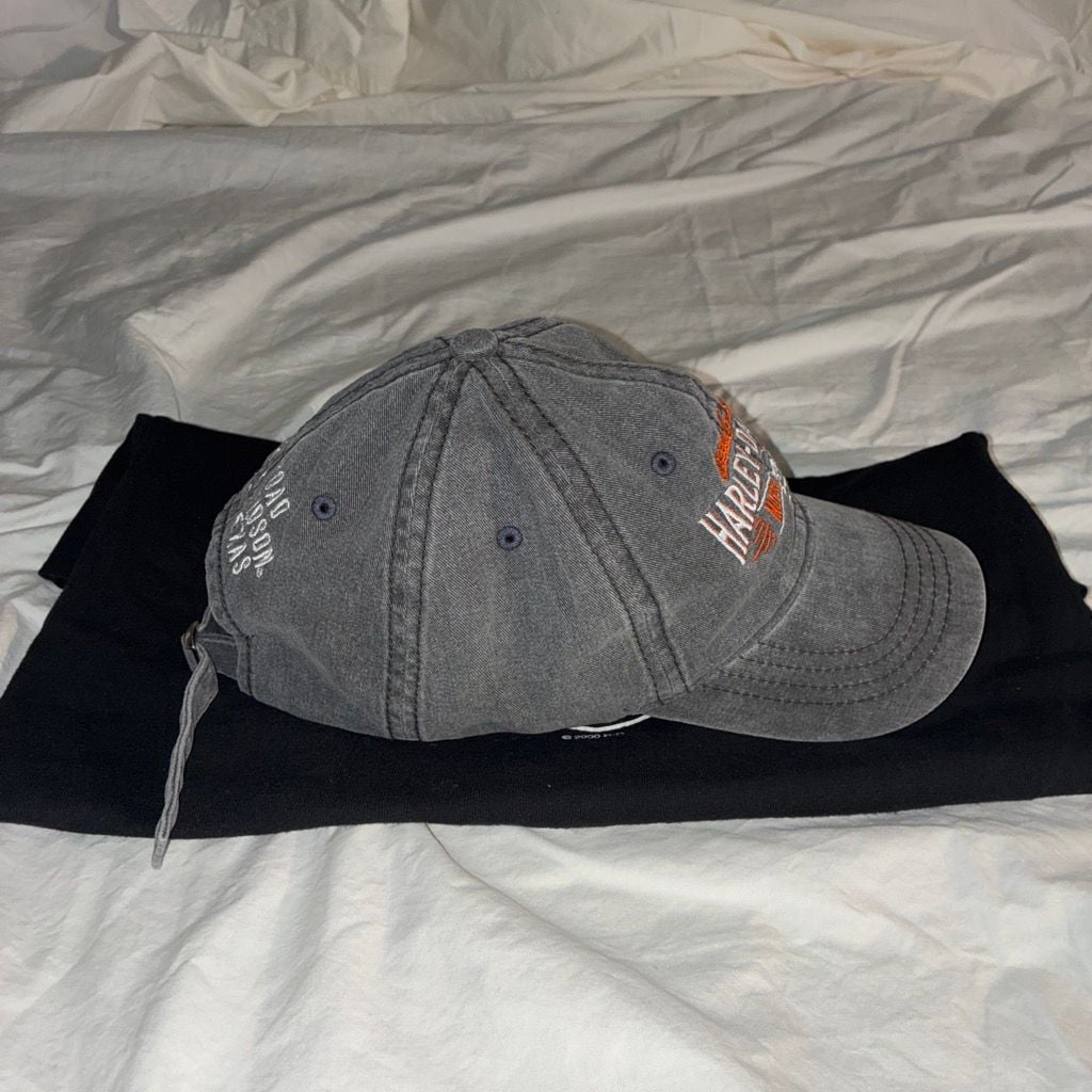 Harley-Davidson Horny Toad Temple Texas Baseball Cap Grey Adjustable 5