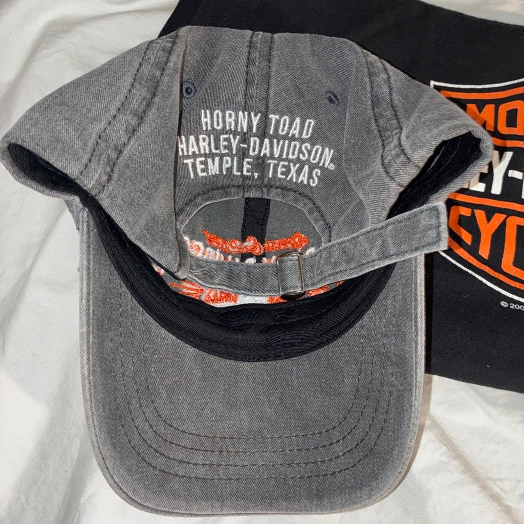 Harley-Davidson Horny Toad Temple Texas Baseball Cap Grey Adjustable 6