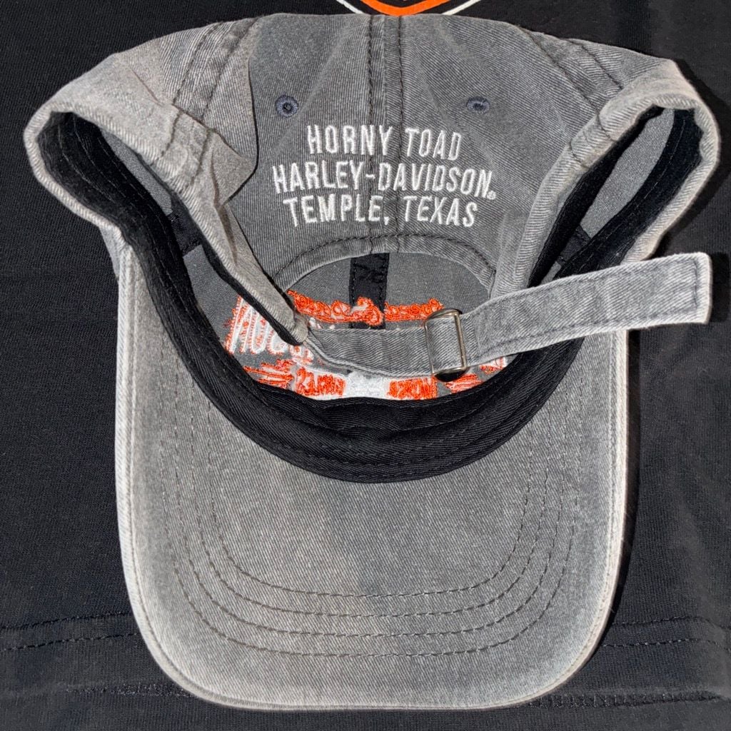 Harley-Davidson Horny Toad Temple Texas Baseball Cap Grey Adjustable 9