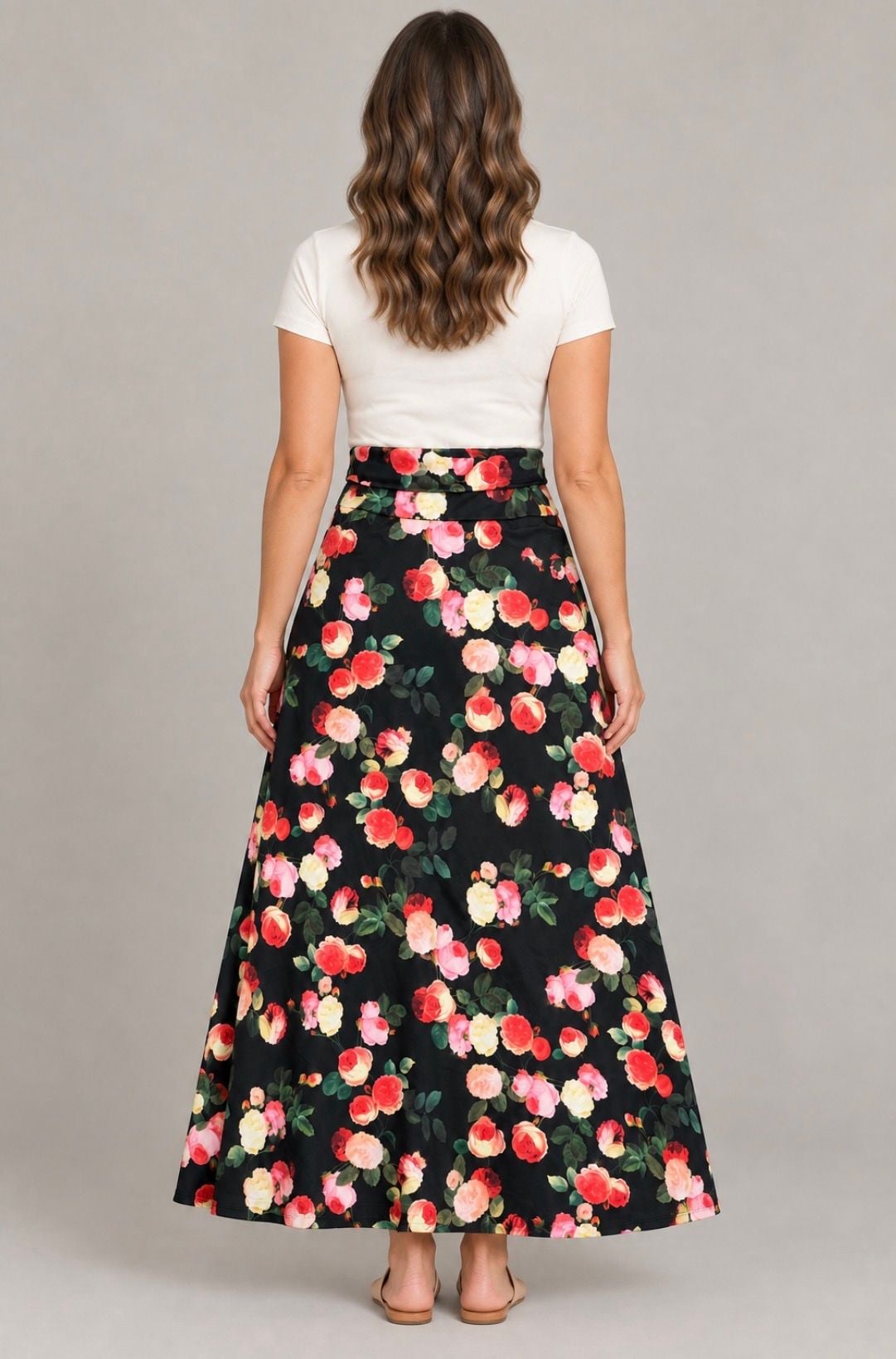 LuLaRoe Maxi Skirt Floral Size L 4