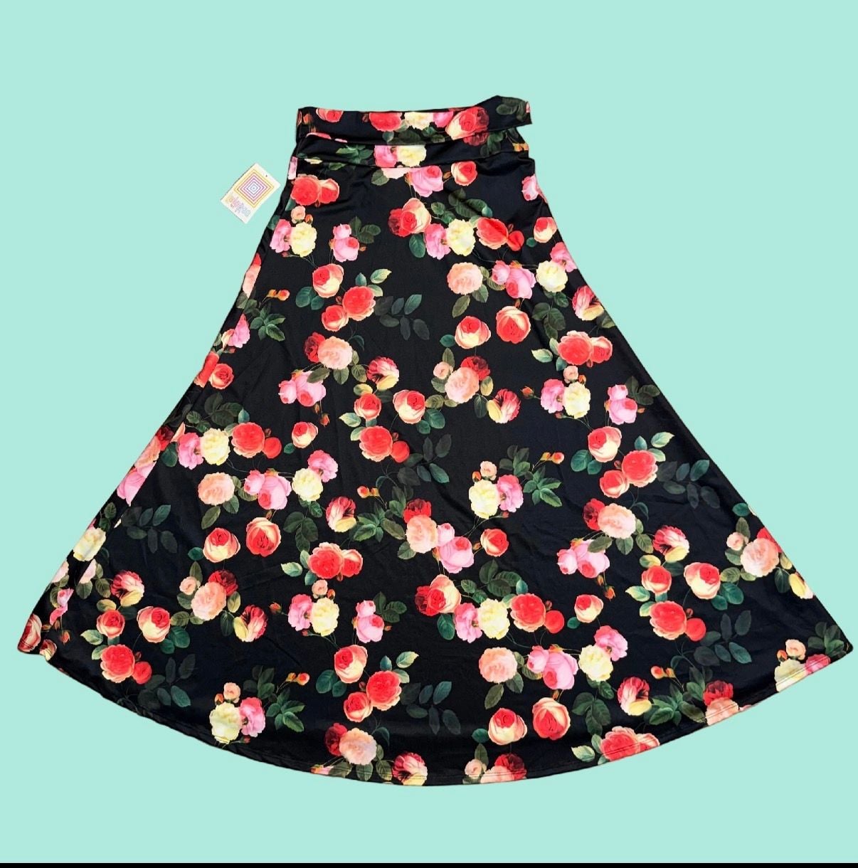 LuLaRoe Maxi Skirt Floral Size L 5