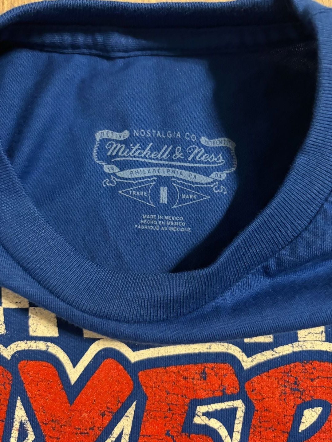 Youth Mitchell & Ness Philadelphia 76ers T-Shirt Size M Blue Graphic 6
