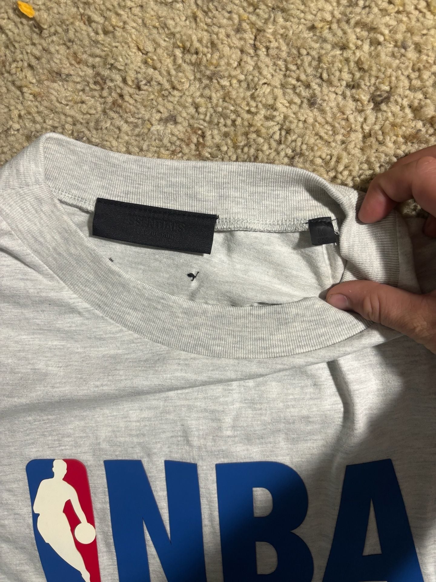 Fear of God Essentials x NBA T-Shirt Light Heather Gray 4