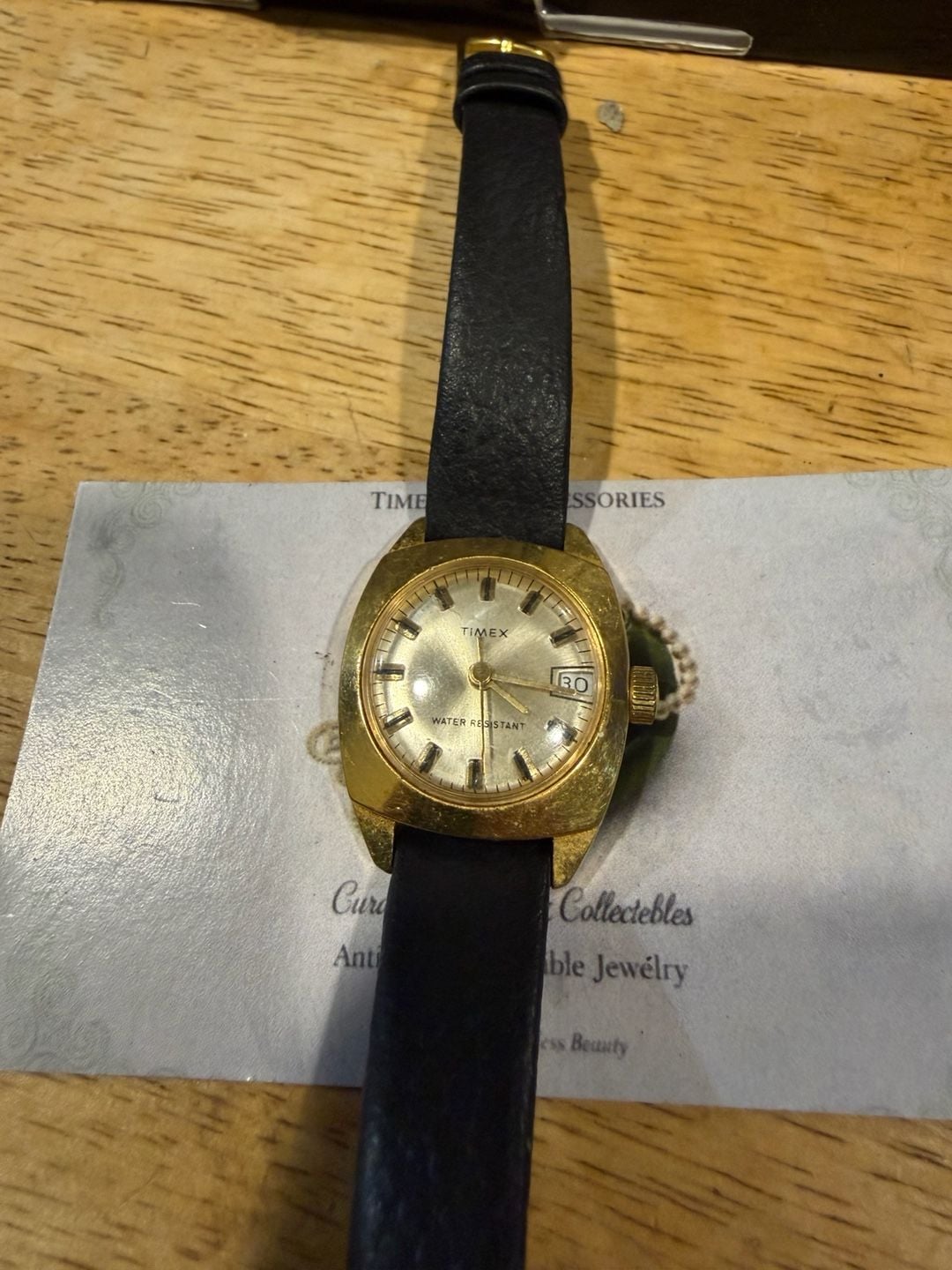 Timex wind sportster Gold Tone Date 2