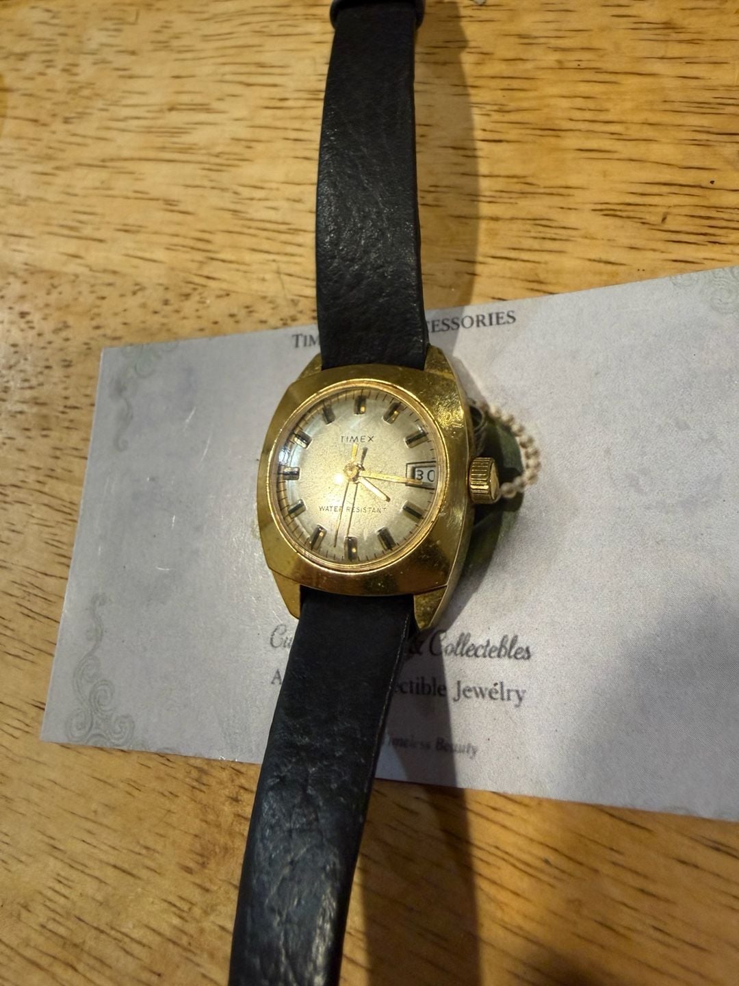 Timex wind sportster Gold Tone Date 3