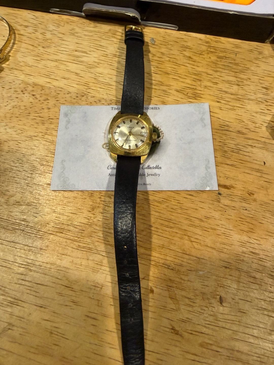 Timex wind sportster Gold Tone Date 4