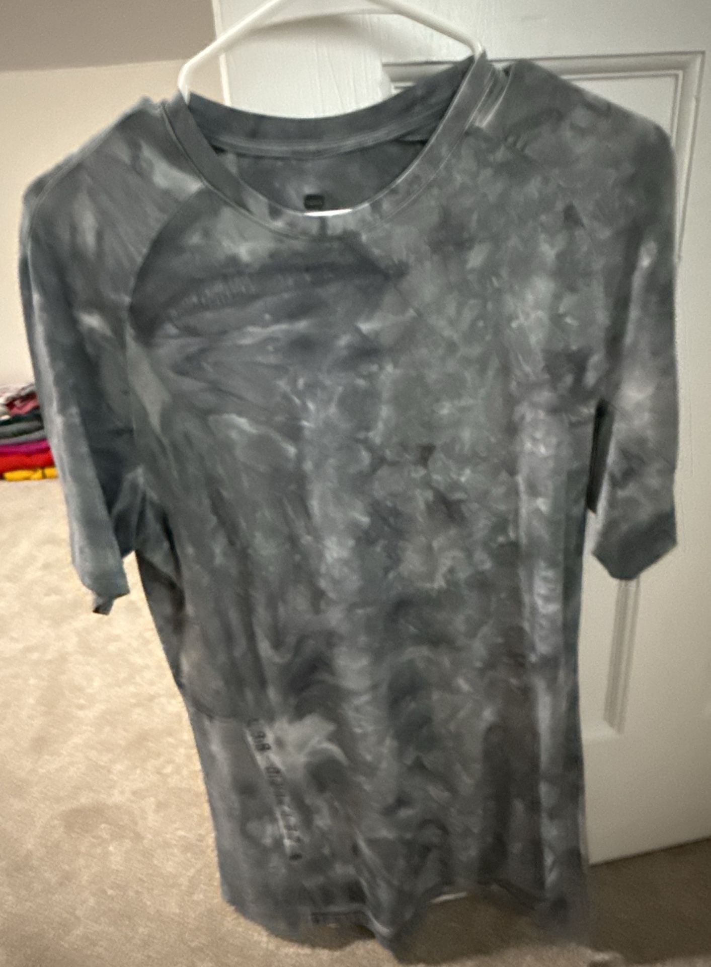 Lululemon Metal Vent Tech Short Sleeve Shirt Grey Tie Dye Athletic Tee 2