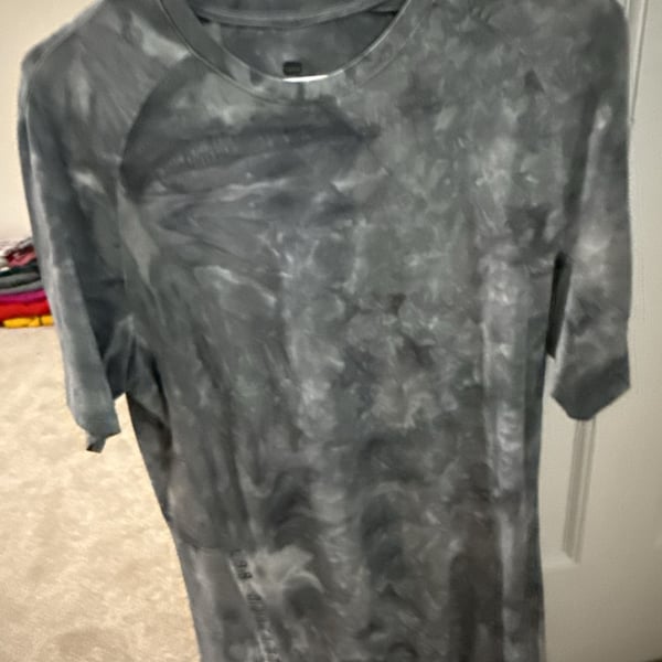 Lululemon Metal Vent Tech Short Sleeve Shirt Grey Tie Dye Athletic Tee