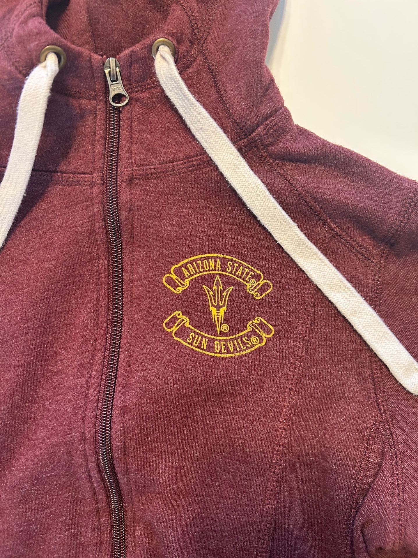 Champion Elite Arizona State Sun Devils Zip-Up Hoodie Size S Burgundy 3