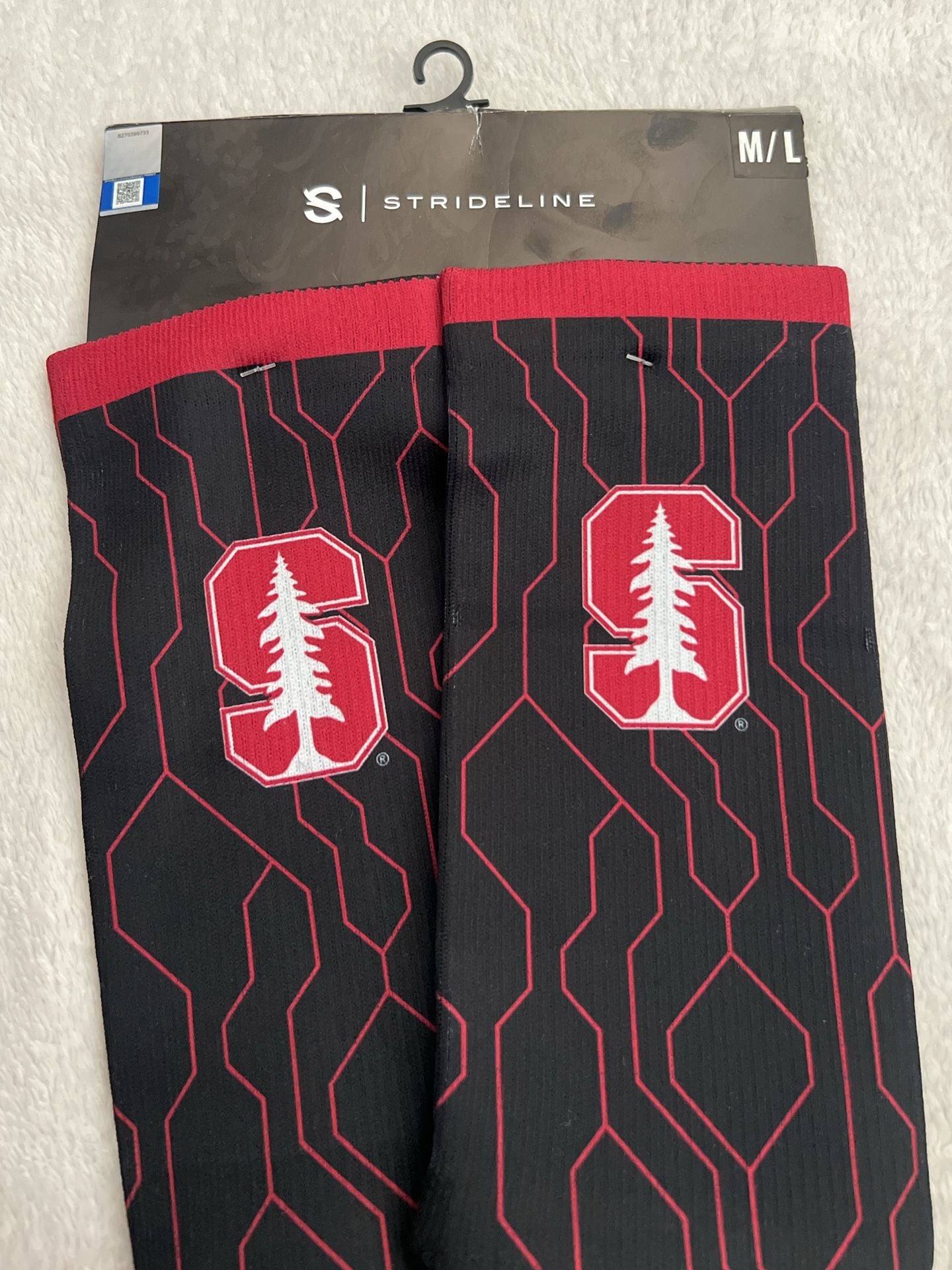Strideline Stanford Black Cyborg Comfy Full Size M/L Socks 3