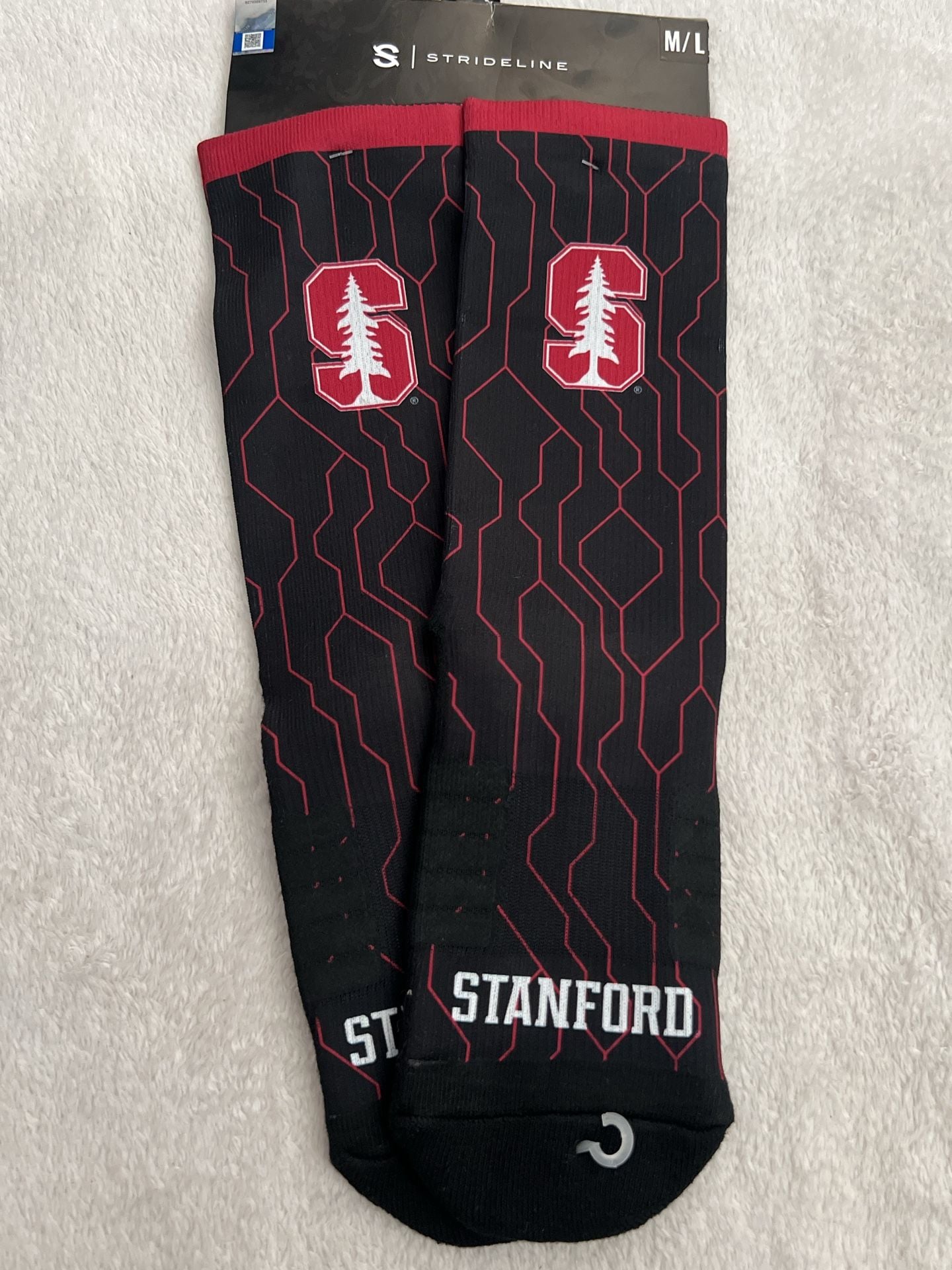 Strideline Stanford Black Cyborg Comfy Full Size M/L Socks 2